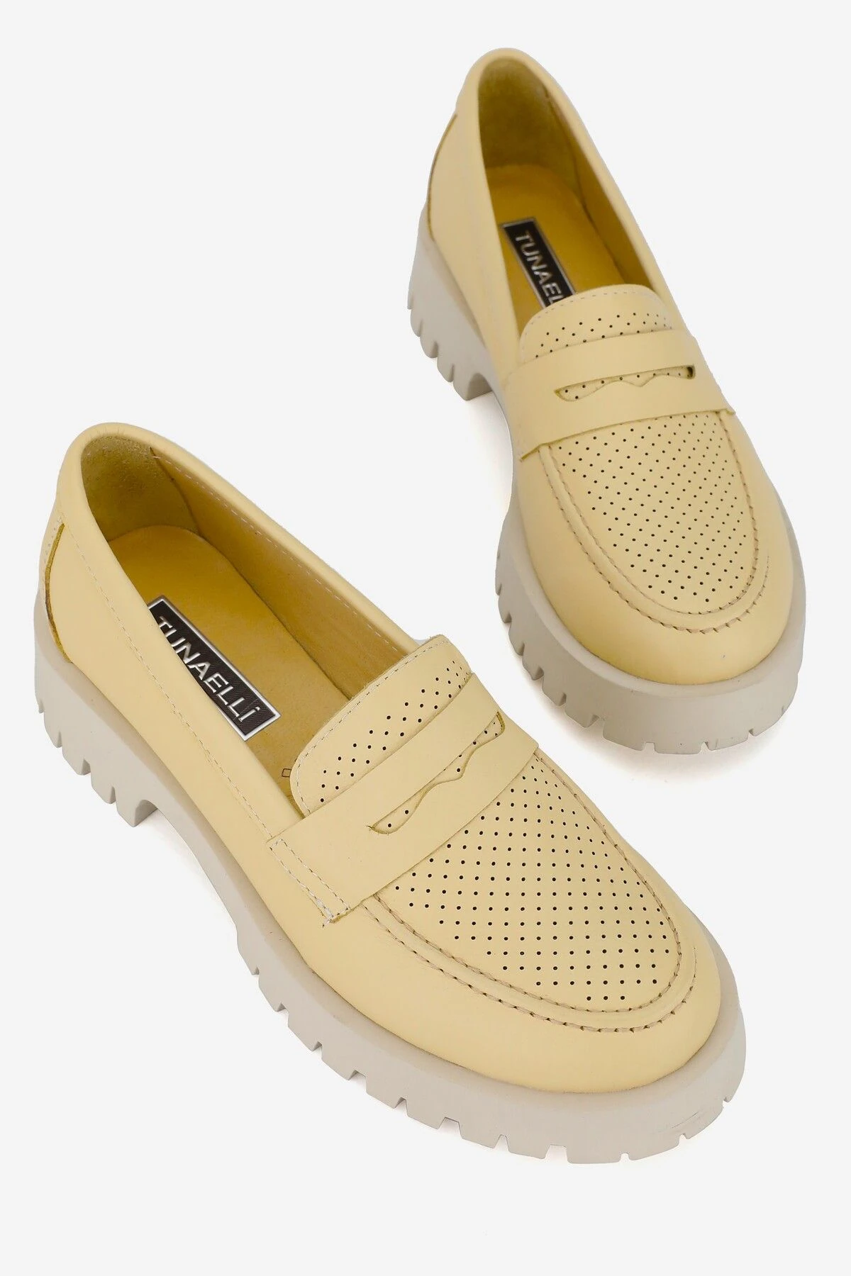 KADIN KIRMIZI HAKİKİ DOĞAL DERİ 36-41 NUMARA LOAFER AYAKKABI