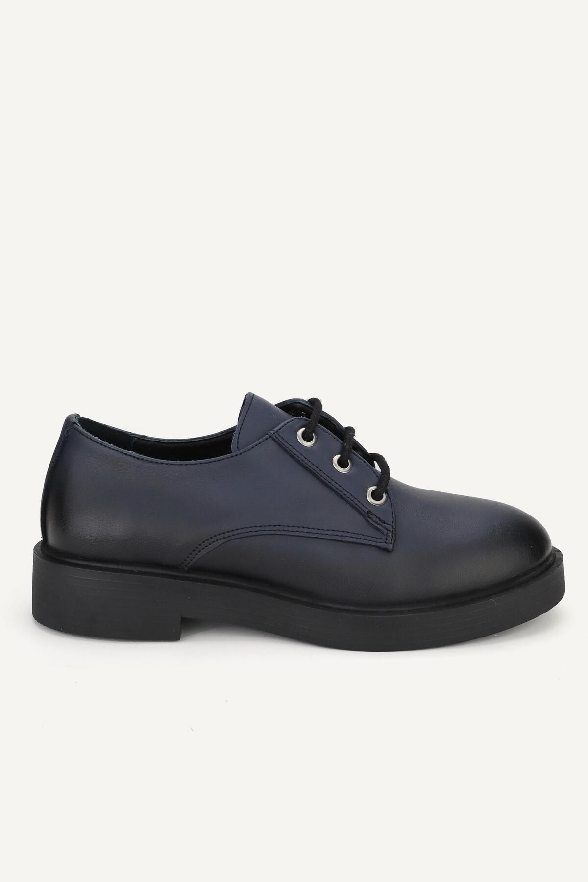 KADIN BORDO HAKİKİ DOĞAL DERİ 36-41 NUMARA OXFORD AYAKKABI