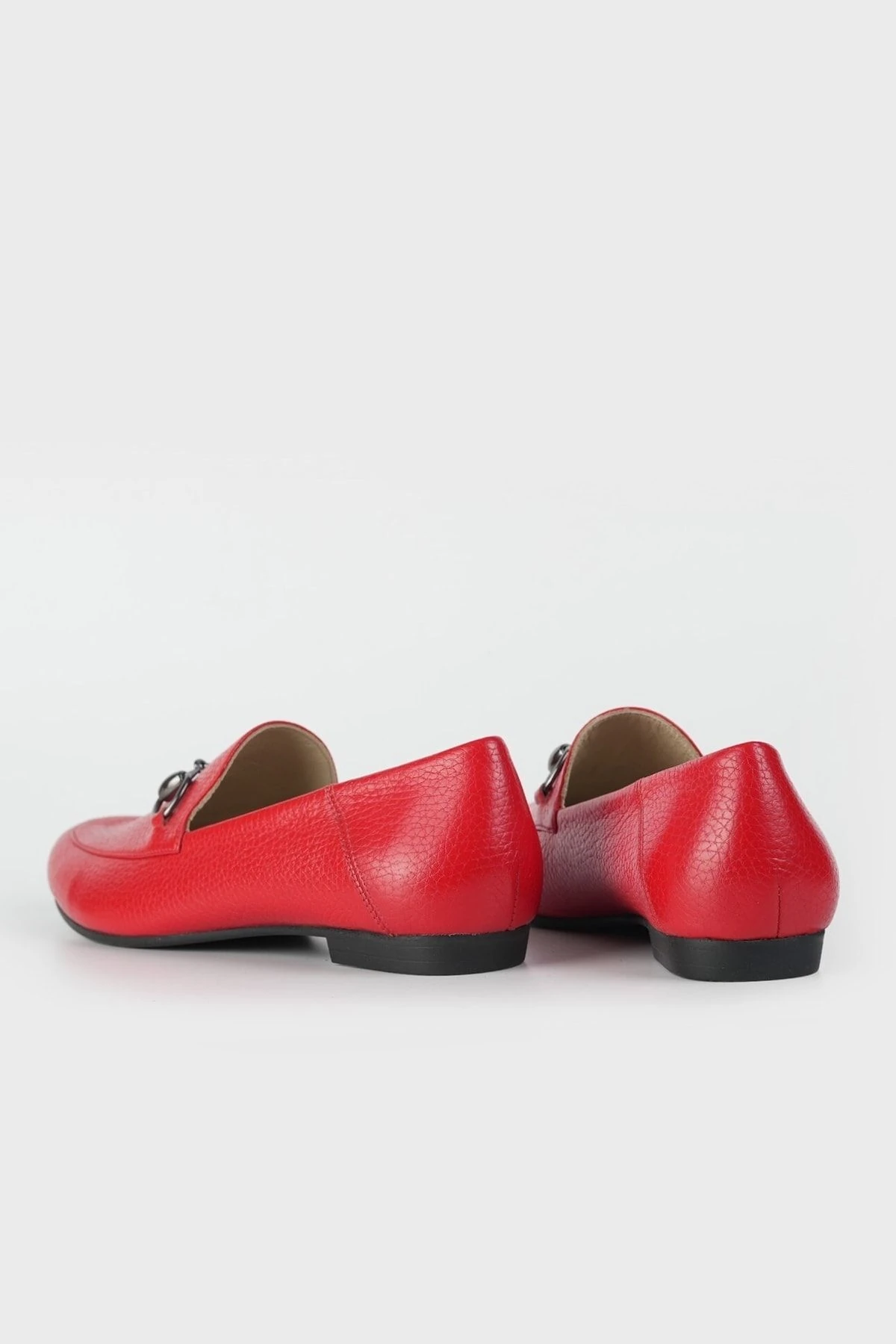 Kadın Bej Hakiki Doğal Deri 35-41-42 Numara Tokalı Babet