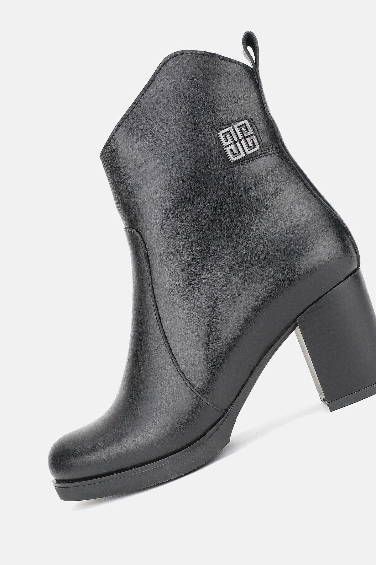 KADIN KAHVERENGİ HAKİKİ DOĞAL DERİ KALIN TOPUKLU PLATFORMLU BOT & BOOTİE