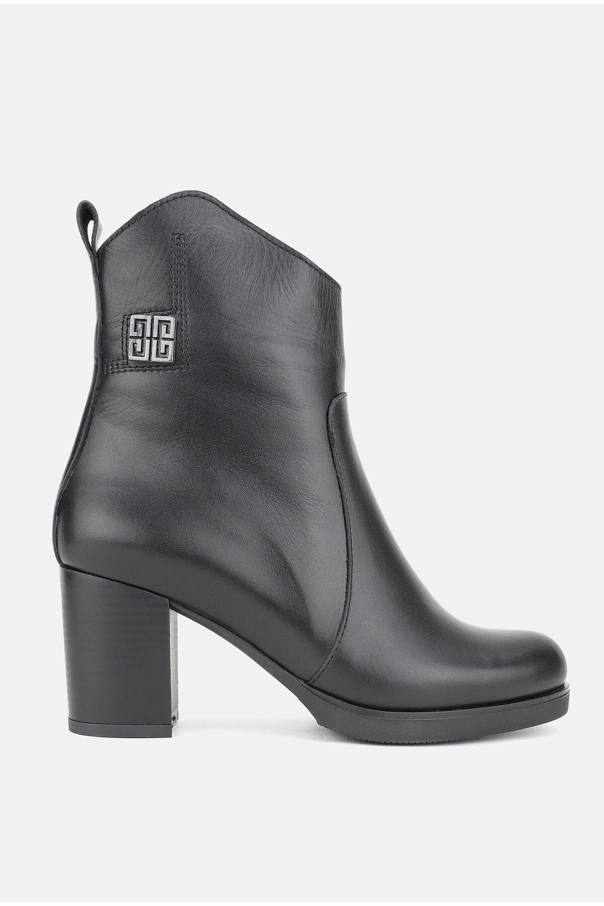 KADIN KAHVERENGİ HAKİKİ DOĞAL DERİ KALIN TOPUKLU PLATFORMLU BOT & BOOTİE