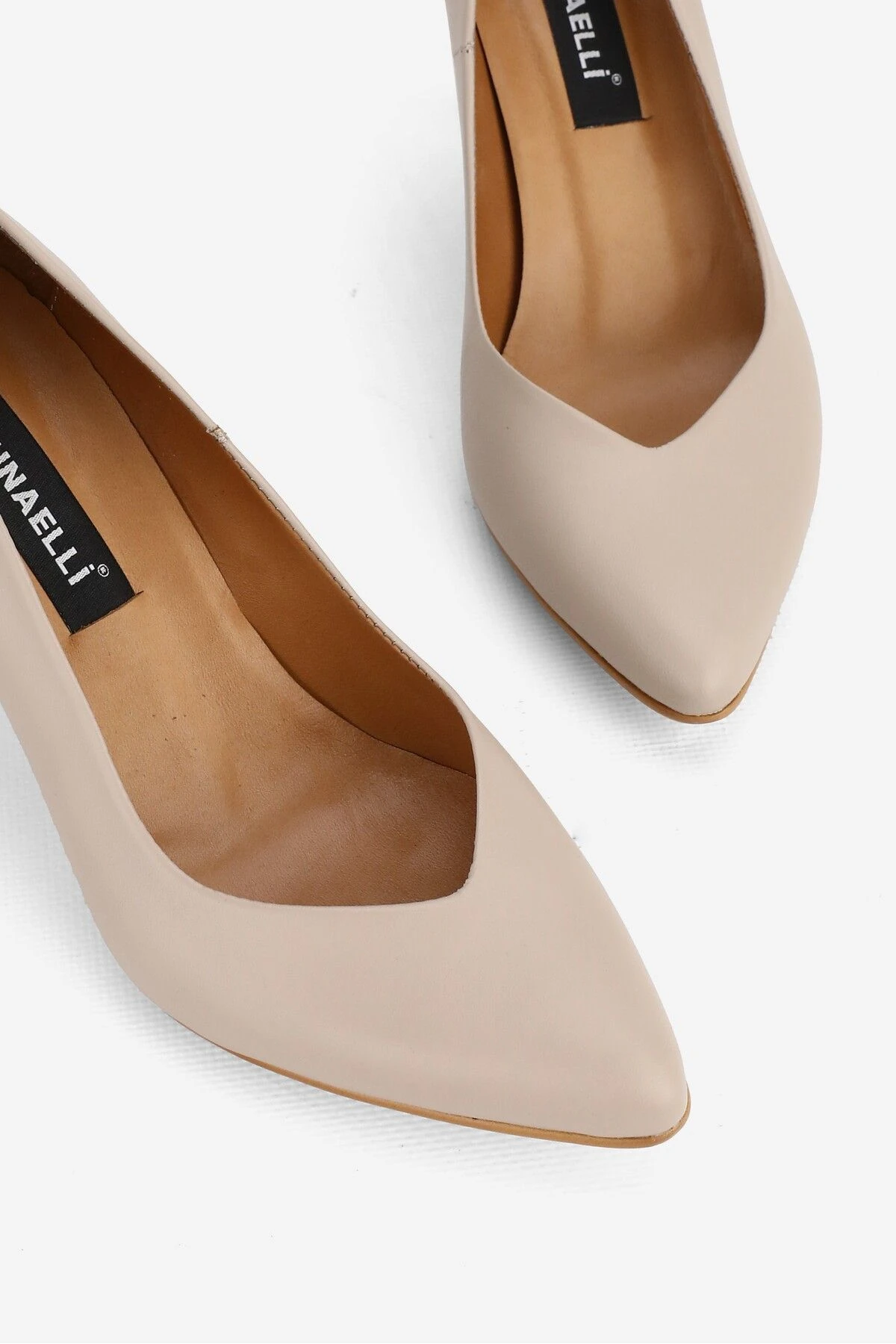 KADIN SİYAH HAKİKİ DOĞAL DERİ 35-41 NUMARA İNCE TOPUKLU AYAKKABI