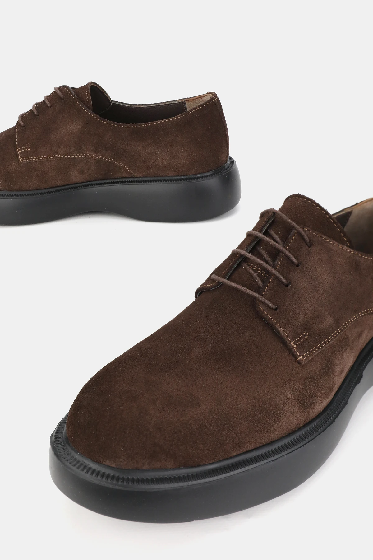 ERKEK KAHVERENGİ SÜET HAKİKİ DOĞAL DERİ EVA TABAN BAĞCIKLI AYAKKABI