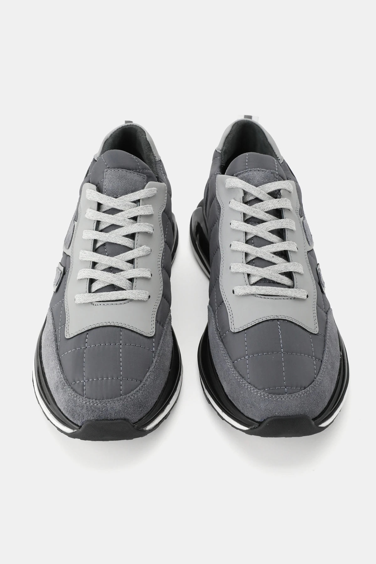 ERKEK GRİ HAKİKİ DOĞAL DERİ BAĞCIKLI SNEAKER AYAKKABI