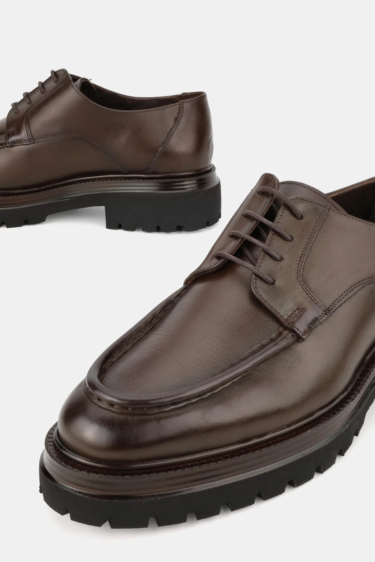 ERKEK KAHVERENGİ HAKİKİ DOĞAL DERİ 39-45-46 NUMARA BAĞCIKLI OXFORD AYAKKABI