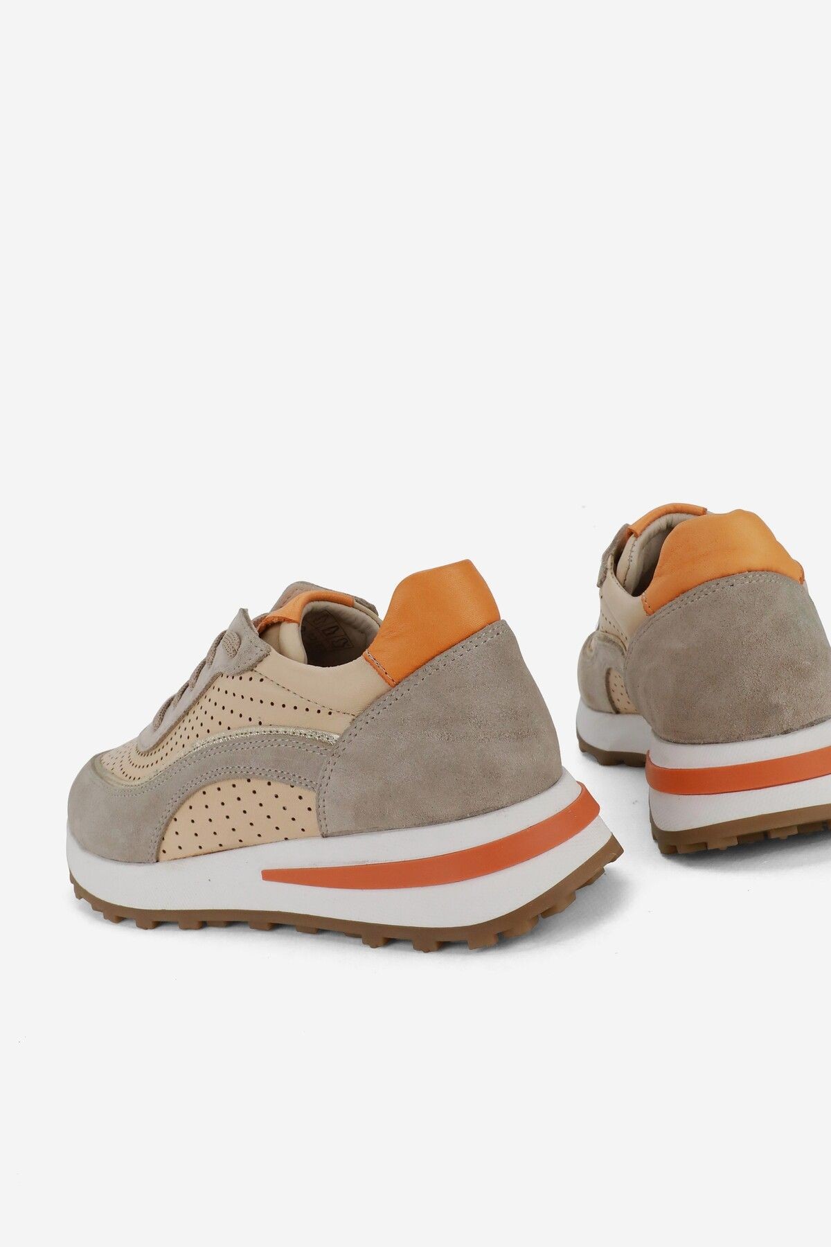 KADIN BEJ HAKİKİ DOĞAL DERİ 36-41 NUMARA SNEAKER AYAKKABI