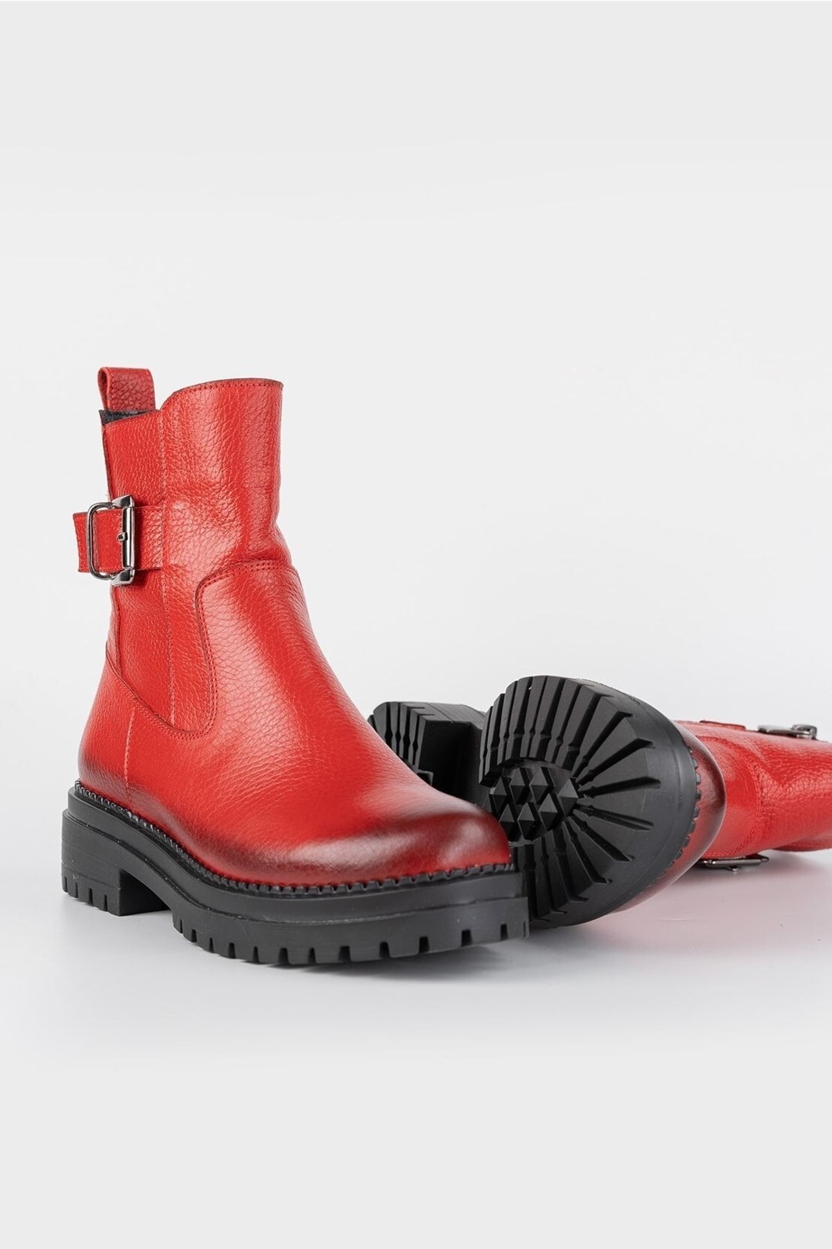 Kadın Bej Hakiki Doğal Deri 35-41 Numara Bot & Bootie