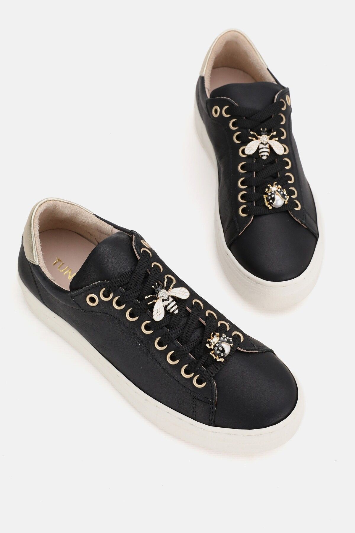 KADIN BEJ HAKİKİ DOĞAL DERİ BAĞCIKLI SNEAKER CASUAL AYAKKABI