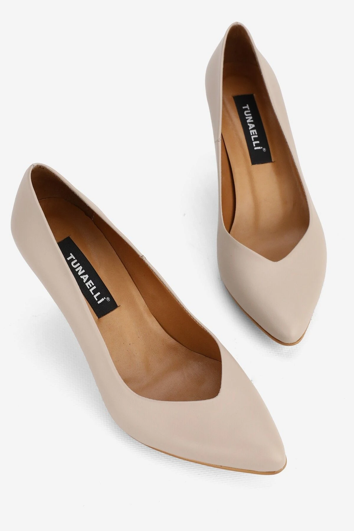 KADIN SİYAH HAKİKİ DOĞAL DERİ 35-41 NUMARA İNCE TOPUKLU AYAKKABI