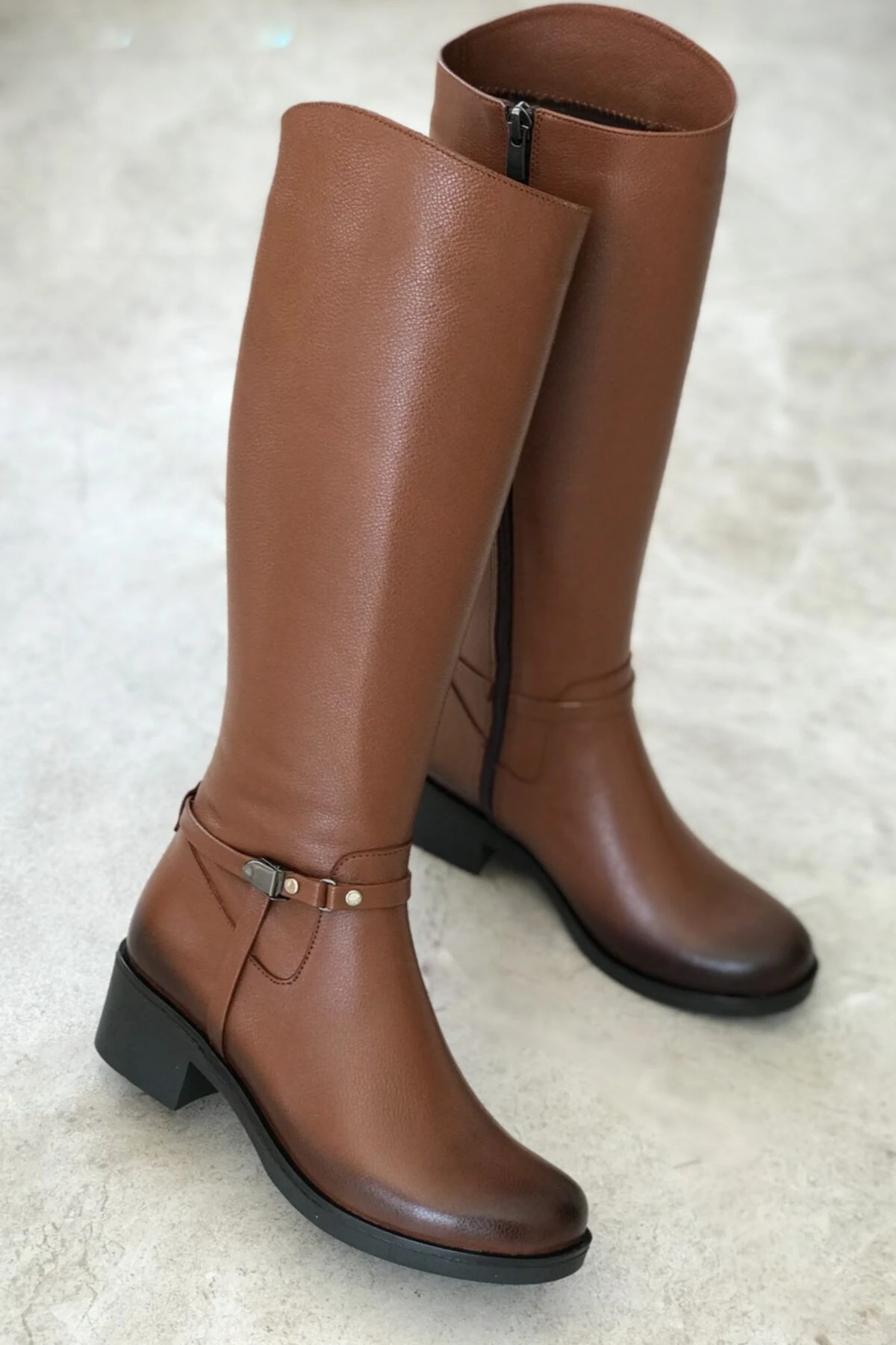 Kadın Siyah Hakiki Deri Çizme