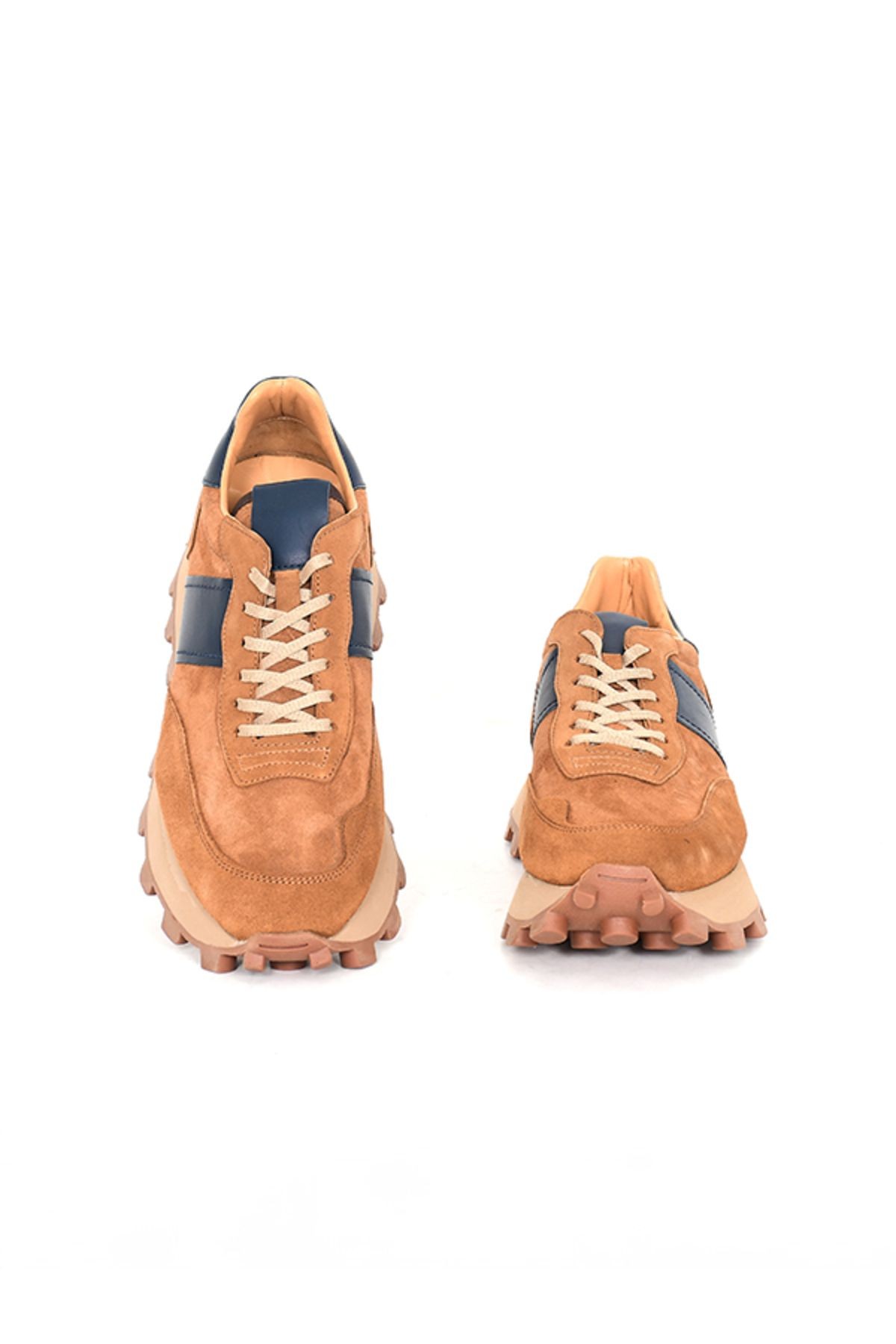 TNL 2524 Taba Süet Garni Lacivert Antik Deri, EVA Taban Erkek Sneaker