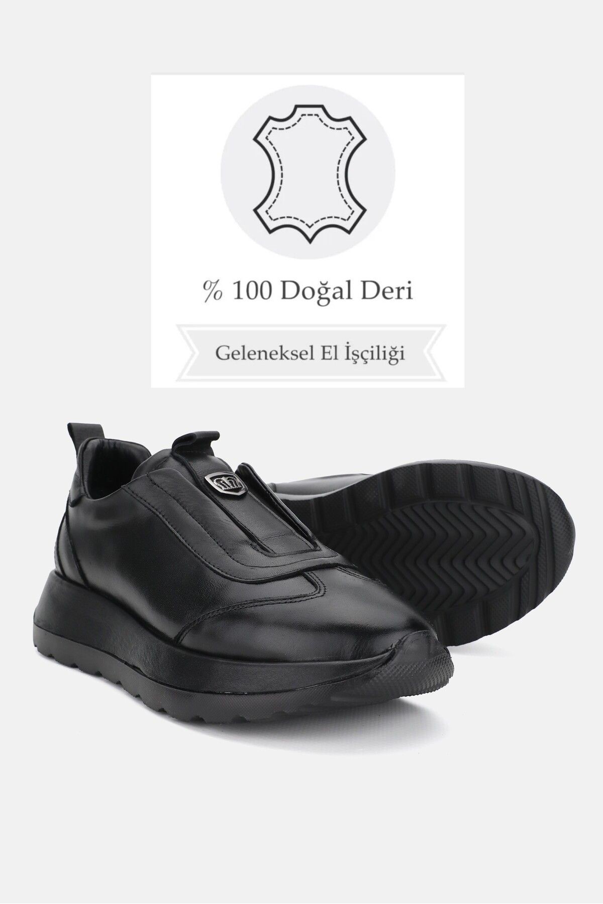 KADIN SİYAH HAKİKİ DOĞAL DERİ 36-41 NUMARA SNEAKER AYAKKABI