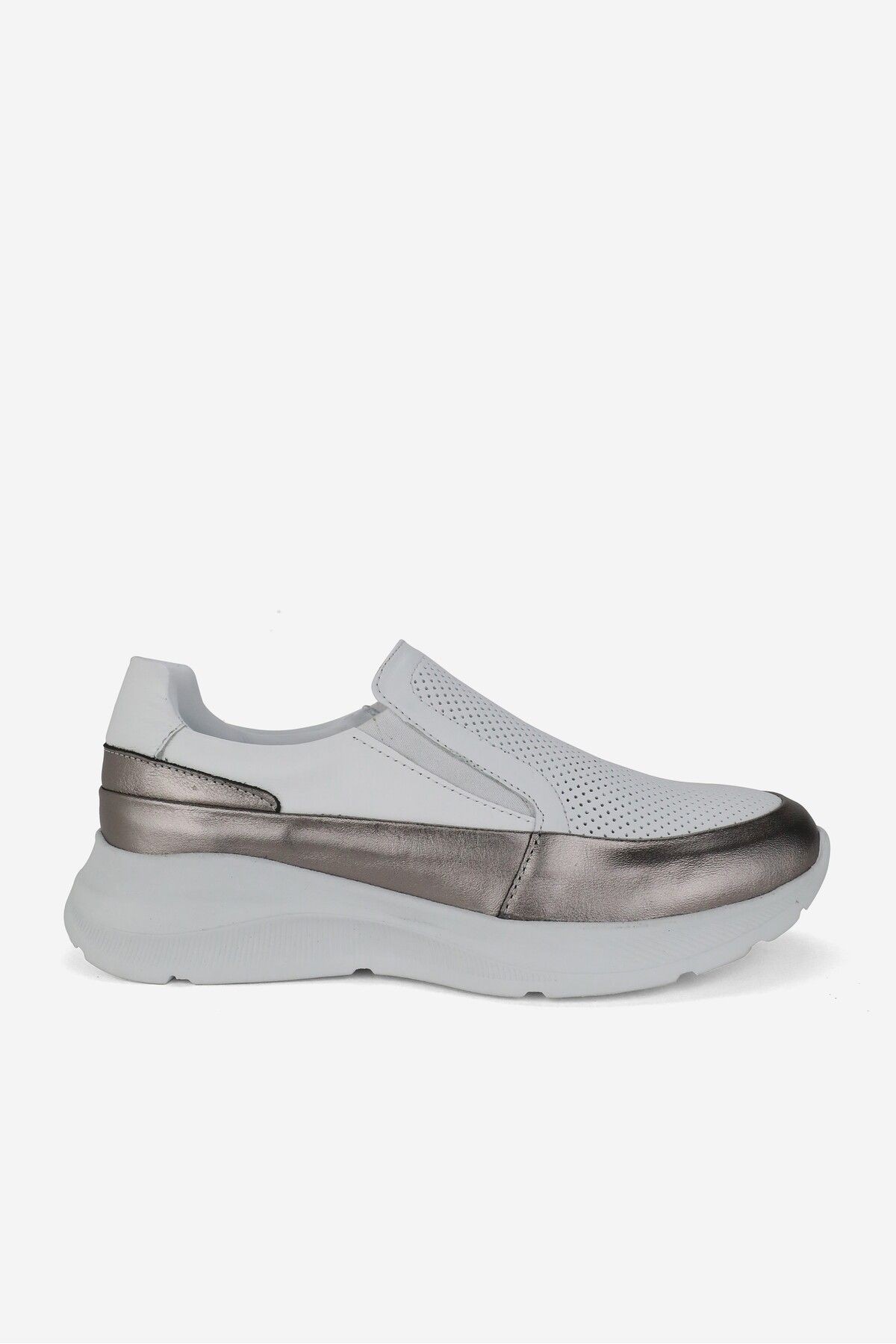 KADIN BEYAZ NİKEL HAKİKİ DOĞAL DERİ 36-41 NUMARA SNEAKER AYAKKABI