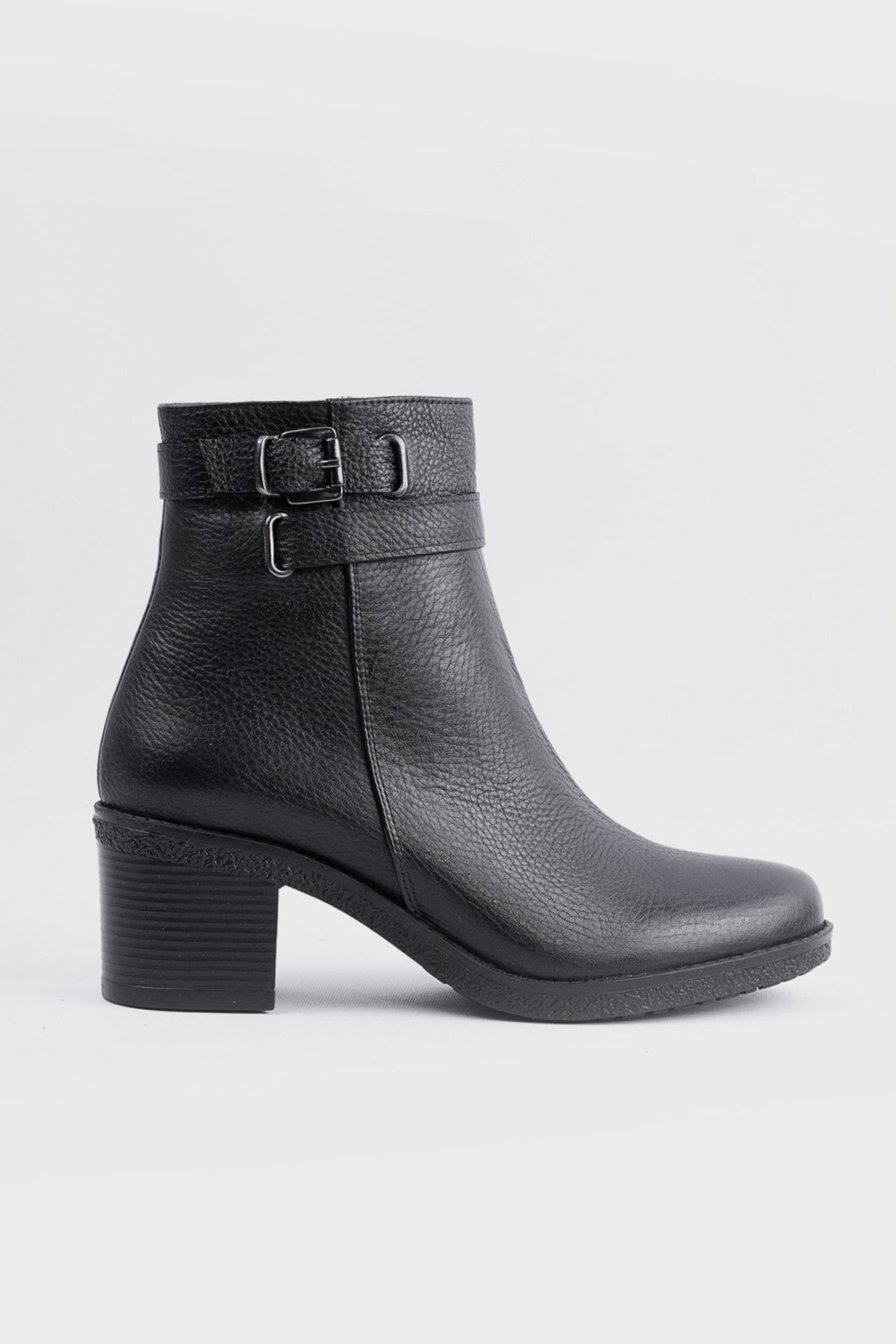Kadın Siyah Hakiki Deri 35-40 Numara Bot & Bootie