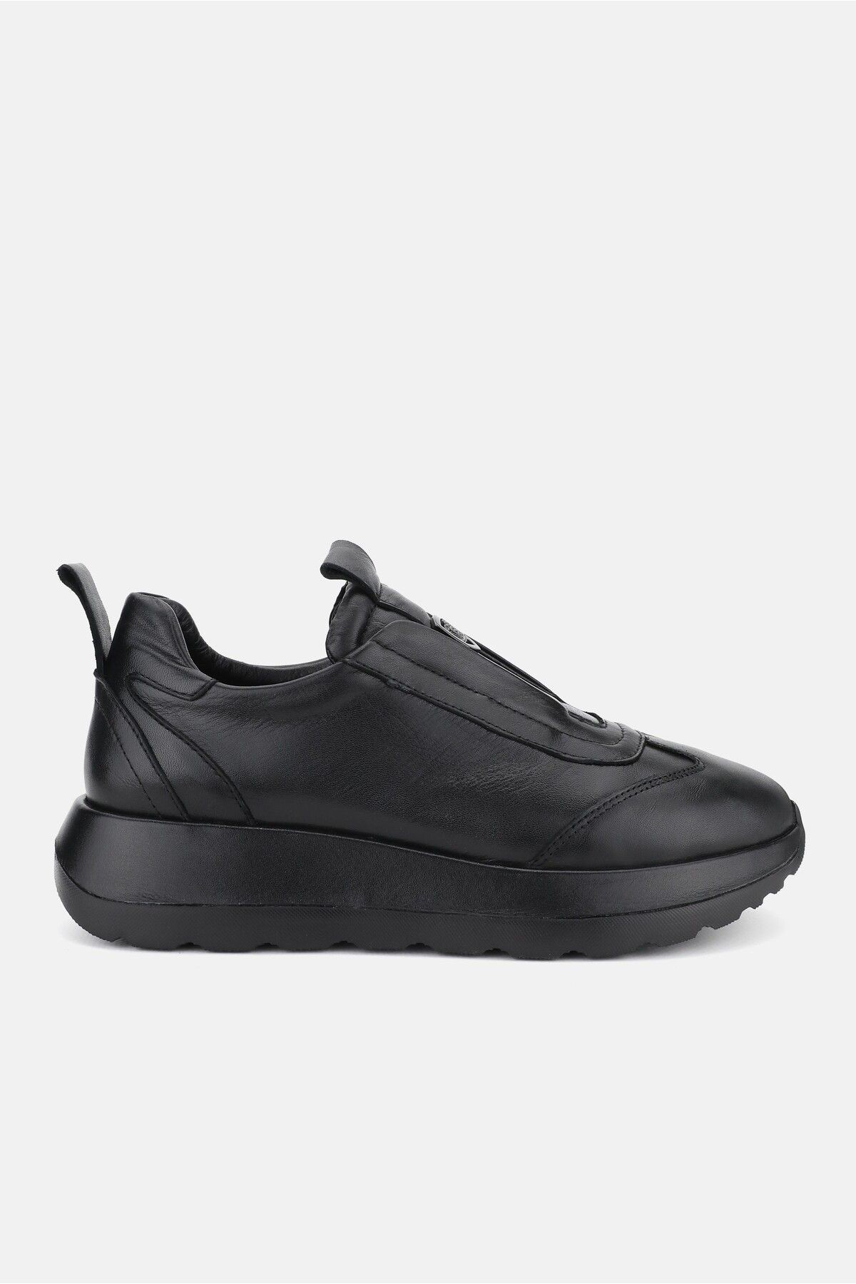 KADIN SİYAH HAKİKİ DOĞAL DERİ 36-41 NUMARA SNEAKER AYAKKABI