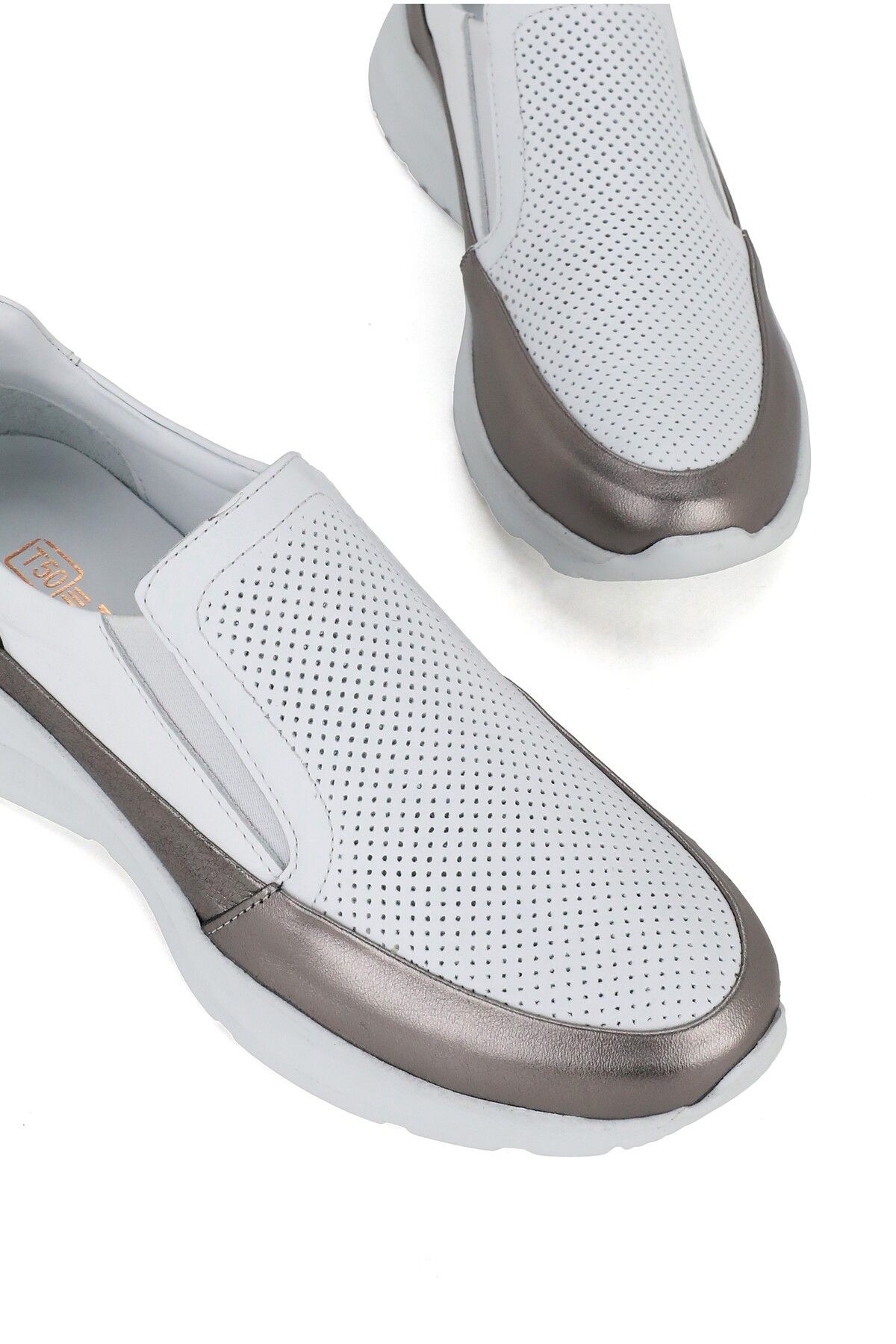 KADIN BEYAZ NİKEL HAKİKİ DOĞAL DERİ 36-41 NUMARA SNEAKER AYAKKABI