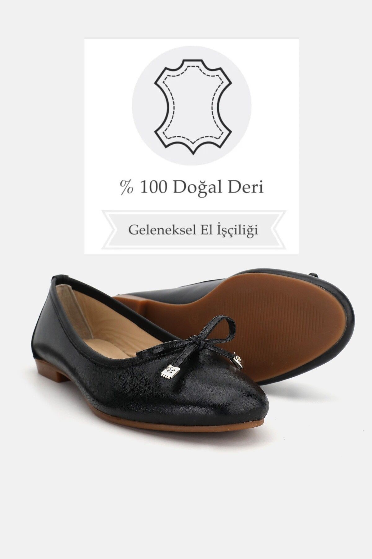KADIN BEYAZ ÇİÇEK DESENLİ HAKİKİ DOĞAL DERİ FİYONKLU BABET
