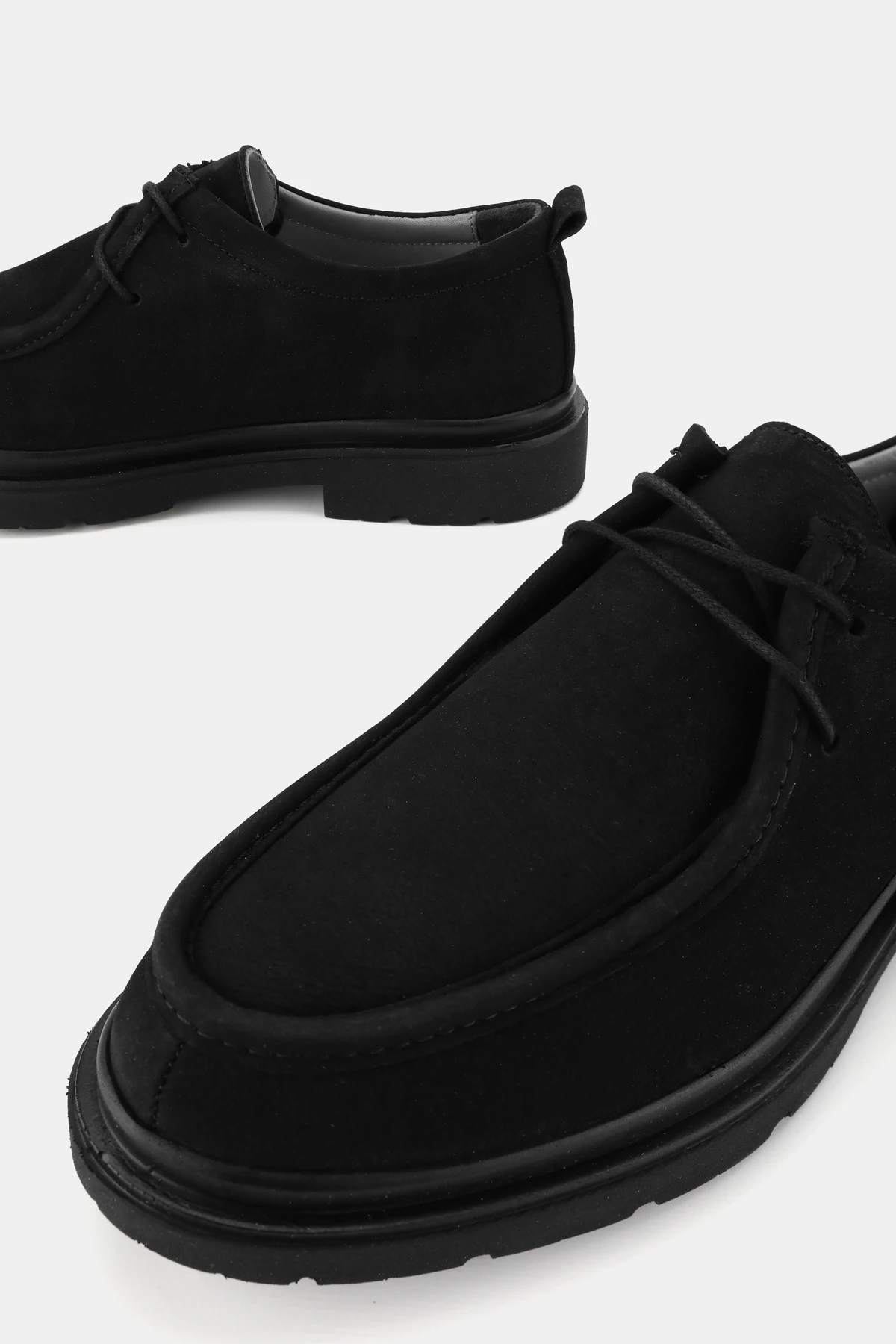 ERKEK KAHVERENGİ NUBUK HAKİKİ DOĞAL DERİ BAĞCIKLI AYAKKABI