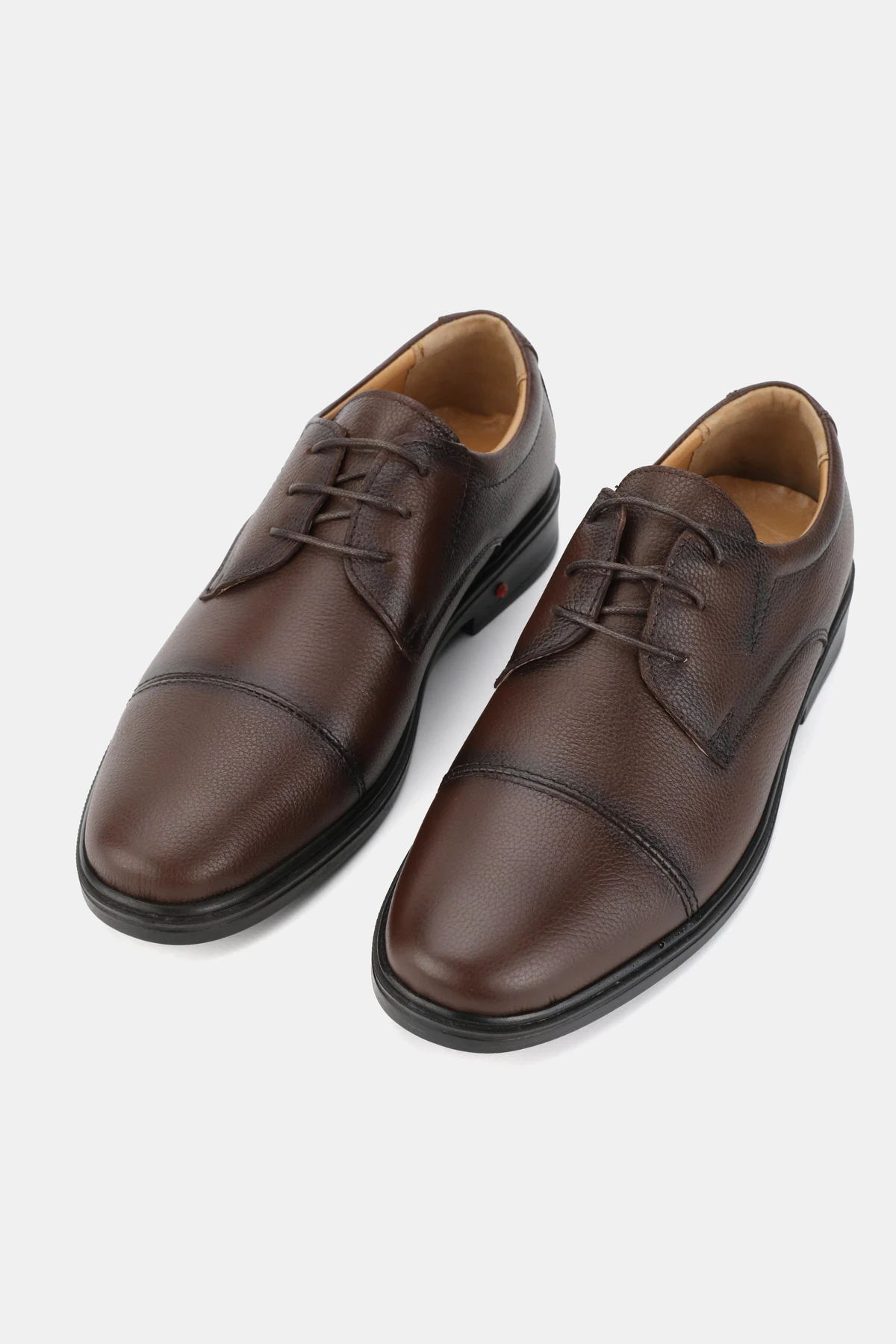 ERKEK KAHVERENGİ HAKİKİ DOĞAL DERİ ORTOPEDİK KLASİK BAĞCIKLI AYAKKABI