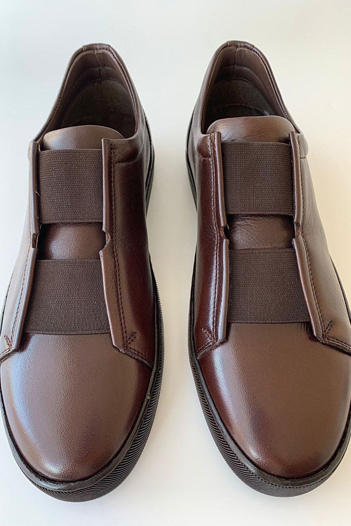 Erkek Kahverengi Deri Sneaker Tnl002050