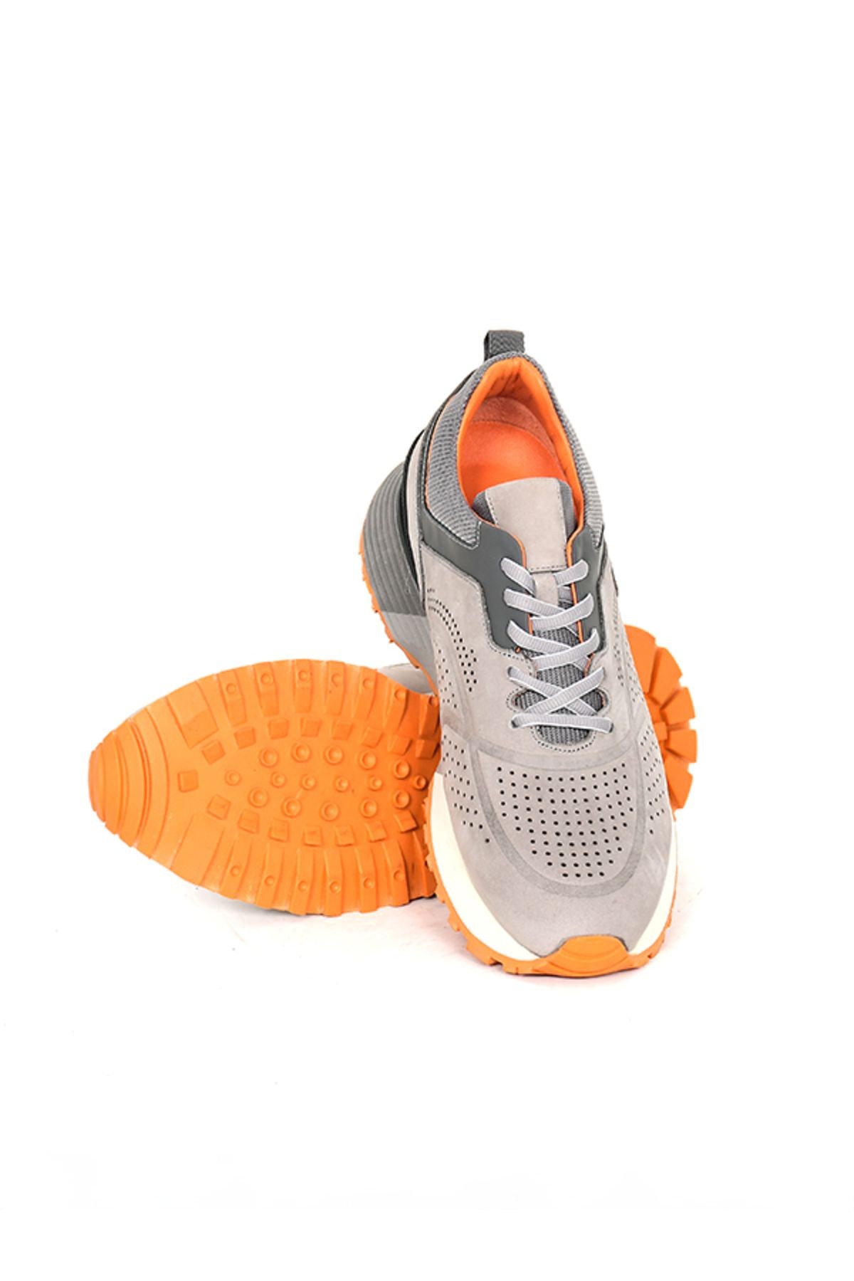 TNL 2395 Gri Nubuk Deri, EVA Taban Erkek Sneaker