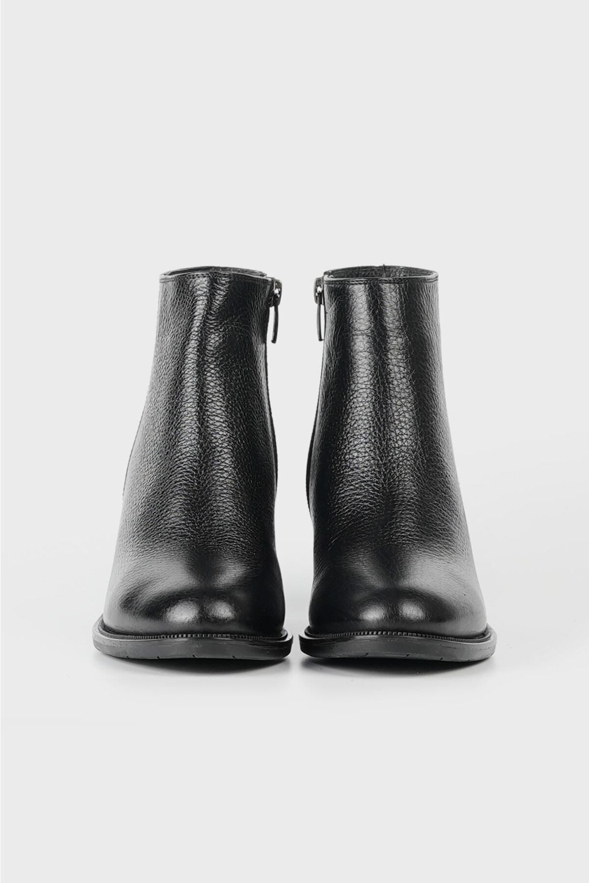 Kadın Siyah Hakiki Doğal Deri 36-41 Numara Bot & Bootie