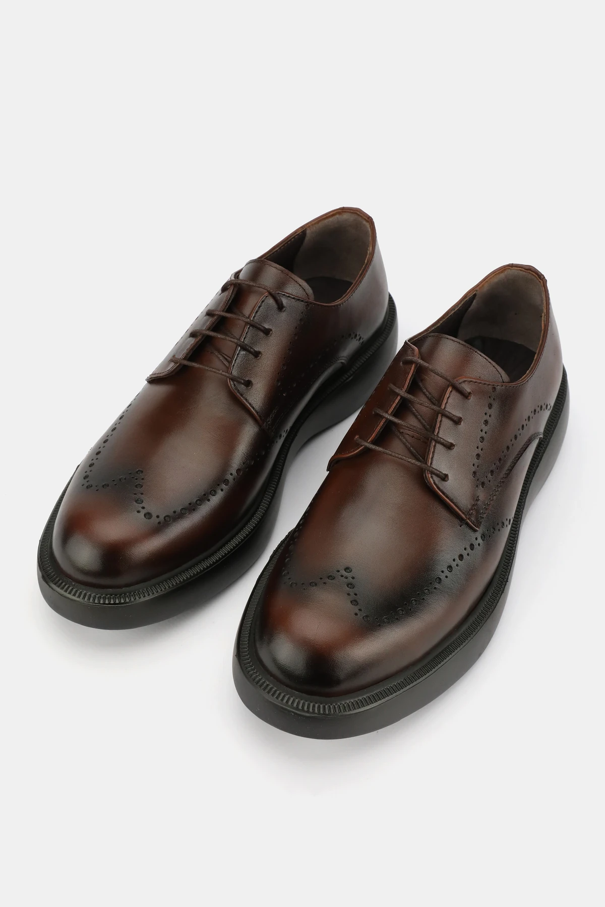 ERKEK KAHVERENGİ HAKİKİ DOĞAL DERİ EVA TABAN BAĞCIKLI AYAKKABI