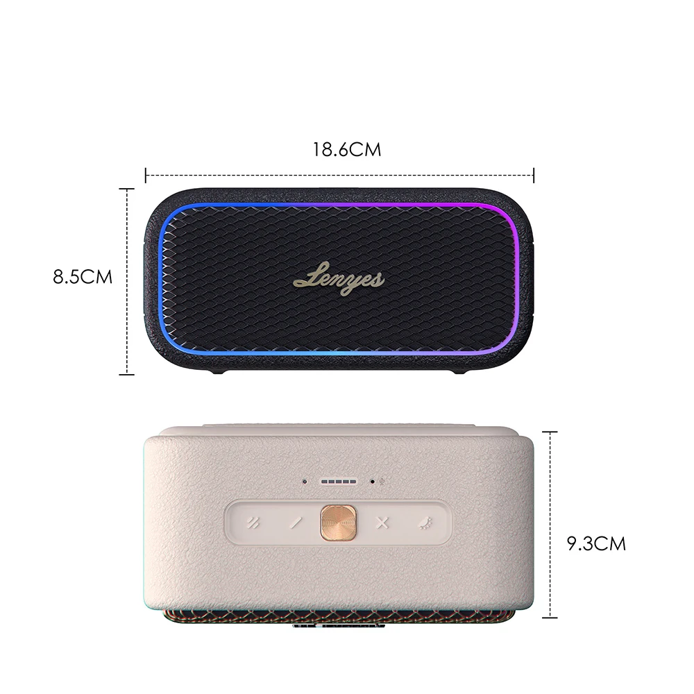 Lenyes S891 RGB Işıklı Taşınabilir Su Geçirmez OTG-TWS Bluetooth Hoparlör v5.3 80W