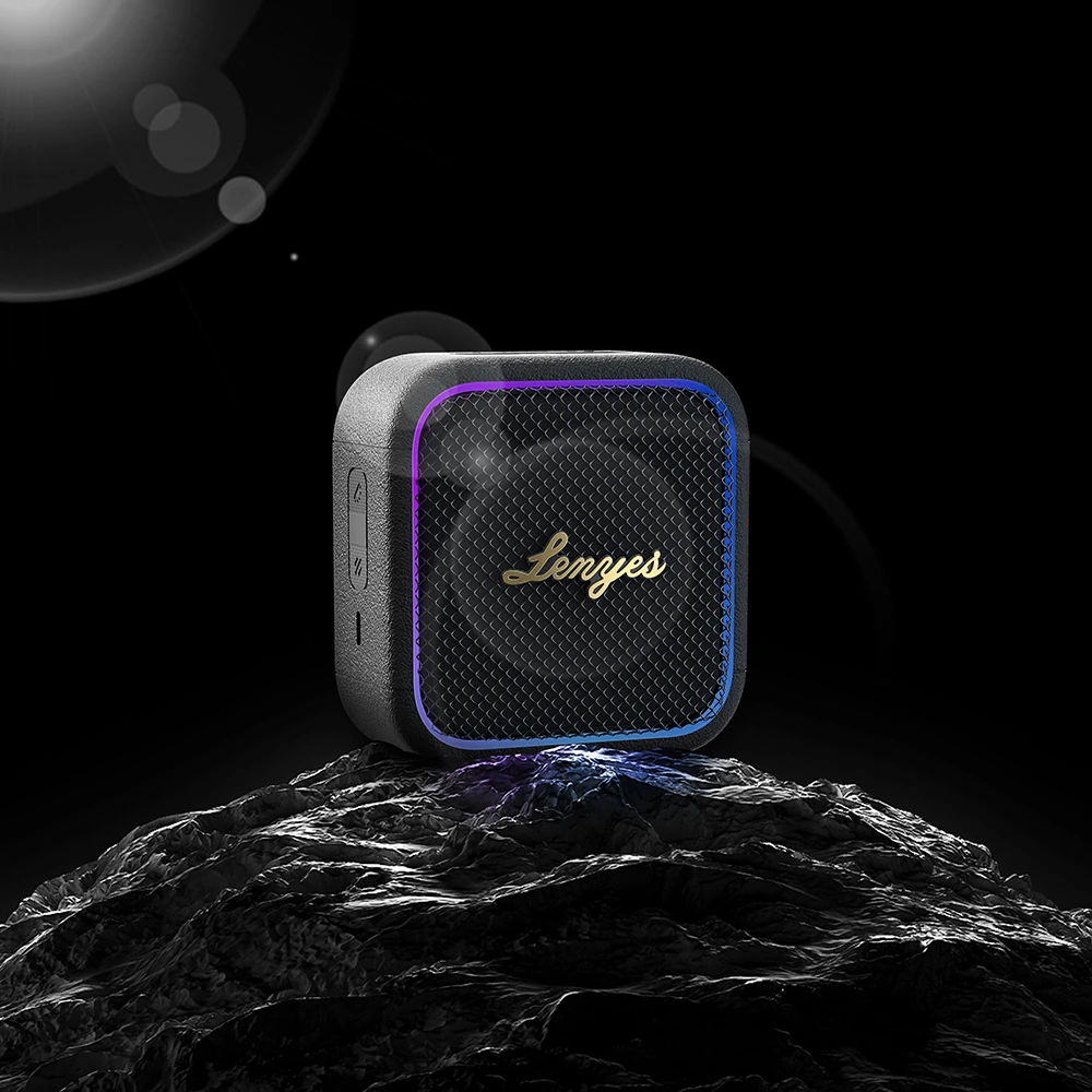 Lenyes S890 Su Geçirmez Özellikli RGB Işıklı Askılı Mini OTG-TWS Bluetooth Hoparlör v5.3