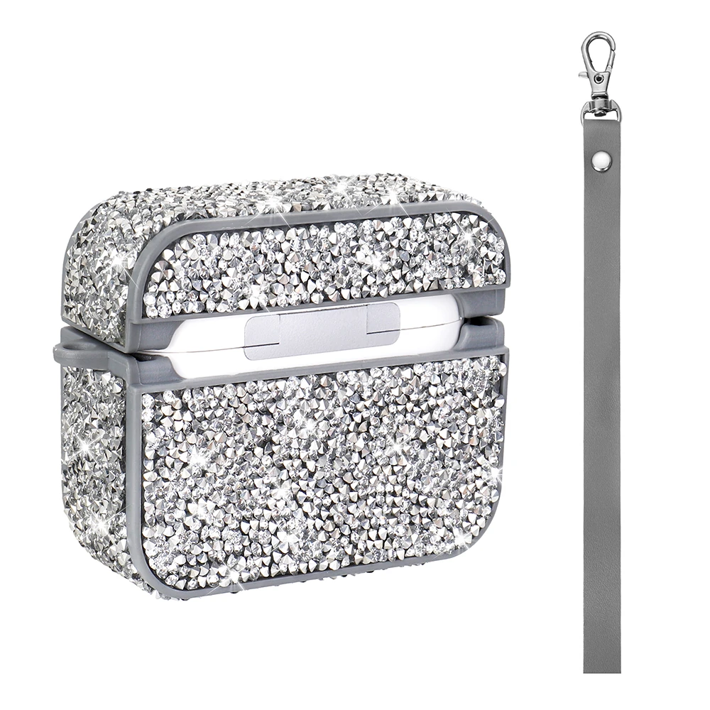 Apple Airpods 3. Nesil Zore Airbag 45 Bilek Askı Aparatlı Simli Şeffaf Kılıf