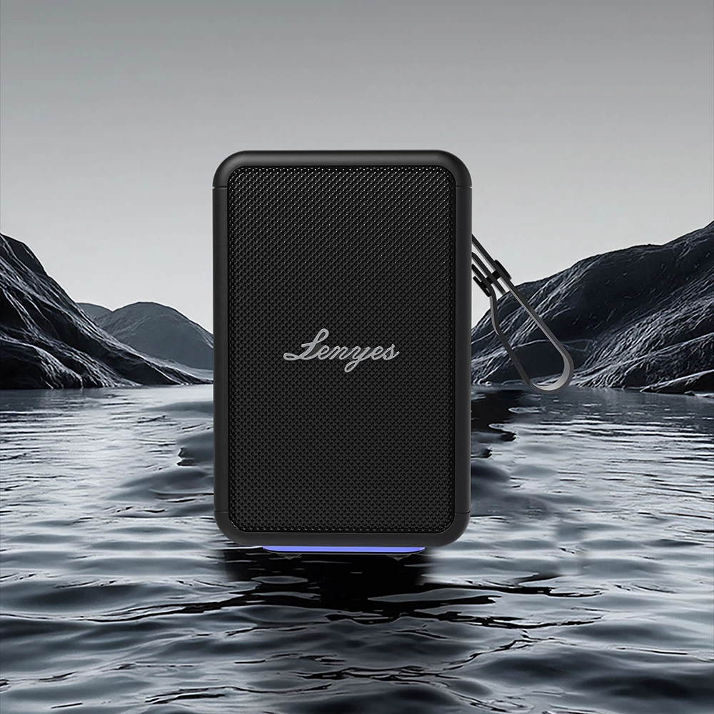 Lenyes S874 Su Geçirmez Özellikli RGB Işıklı Askılı Taşınabilir TWS Bluetooth Hoparlör v5.3