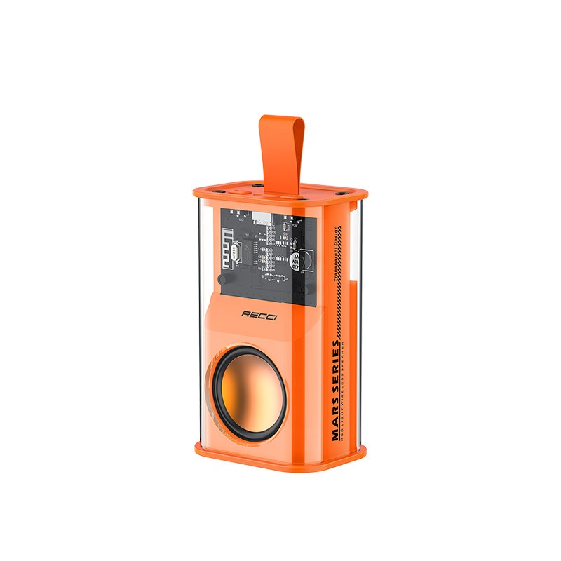 Recci RSK-W30 Mars Serisi Hi-Fi RGB Işıklı Wireless Bluetooth 5.3 Speaker Hoparlör 500mAh