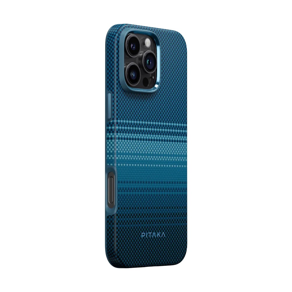 iPhone 16 Pro Max Kılıf Magsafe Şarj Özellikli Aramid Fiber Pitaka Military-Grade Sunset-Moonrise Serisi Moonrise Kılıf