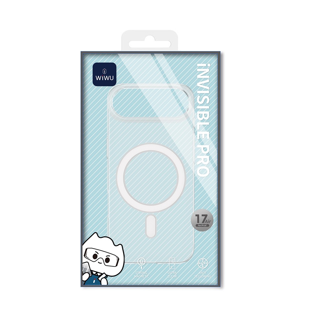 Apple iPhone 17 Air Kılıf M-safe Şarj Özellikli Wiwu YXK-207 Invisible Pro Sert PC Kapak