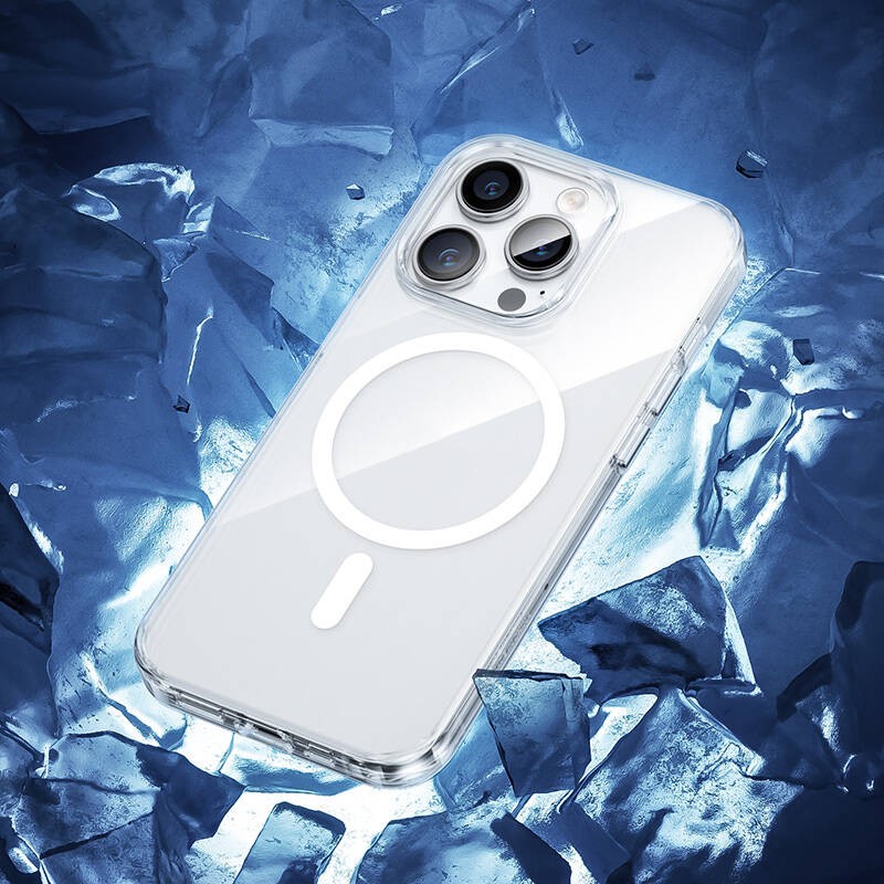 iPhone 14 Pro Max Kılıf Magsafe Şarj Özellikli Benks 1.8mm Ultra İnce Şeffaf Kılıf