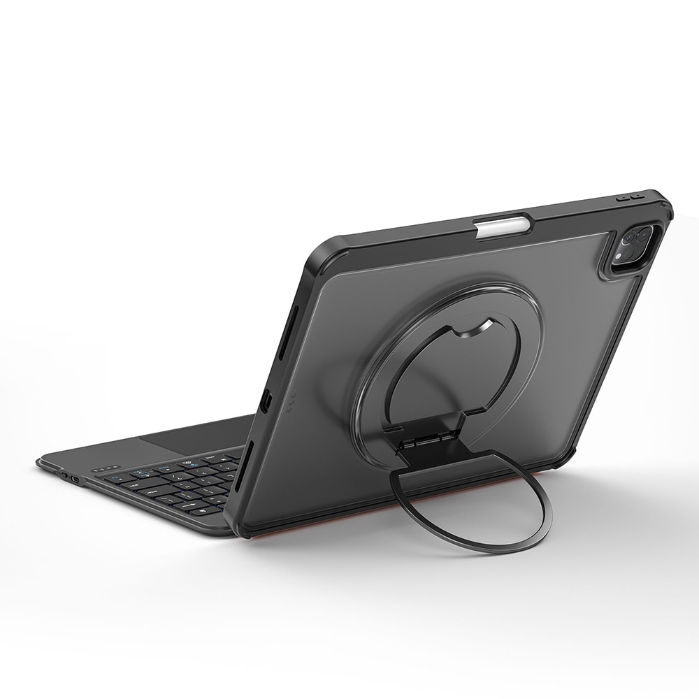 Apple iPad Pro 12.9 2020 (4.Nesil) Wiwu MK-007 Combo Pro Kalem Bölmeli Klavyeli Standlı Kılıf