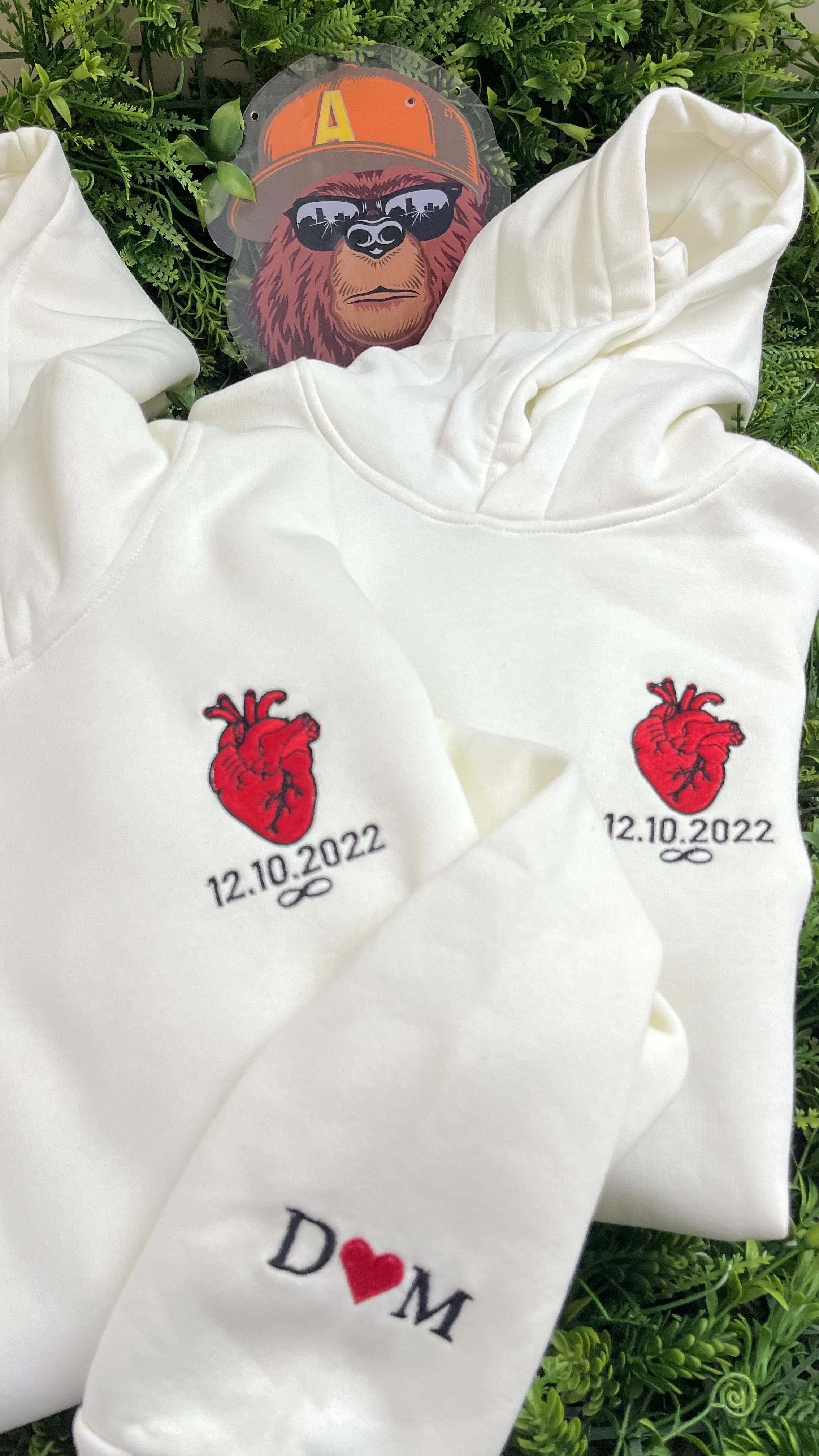 Kişiye Özel Anatomik Kalp Nakışlı Sevgili Kombini