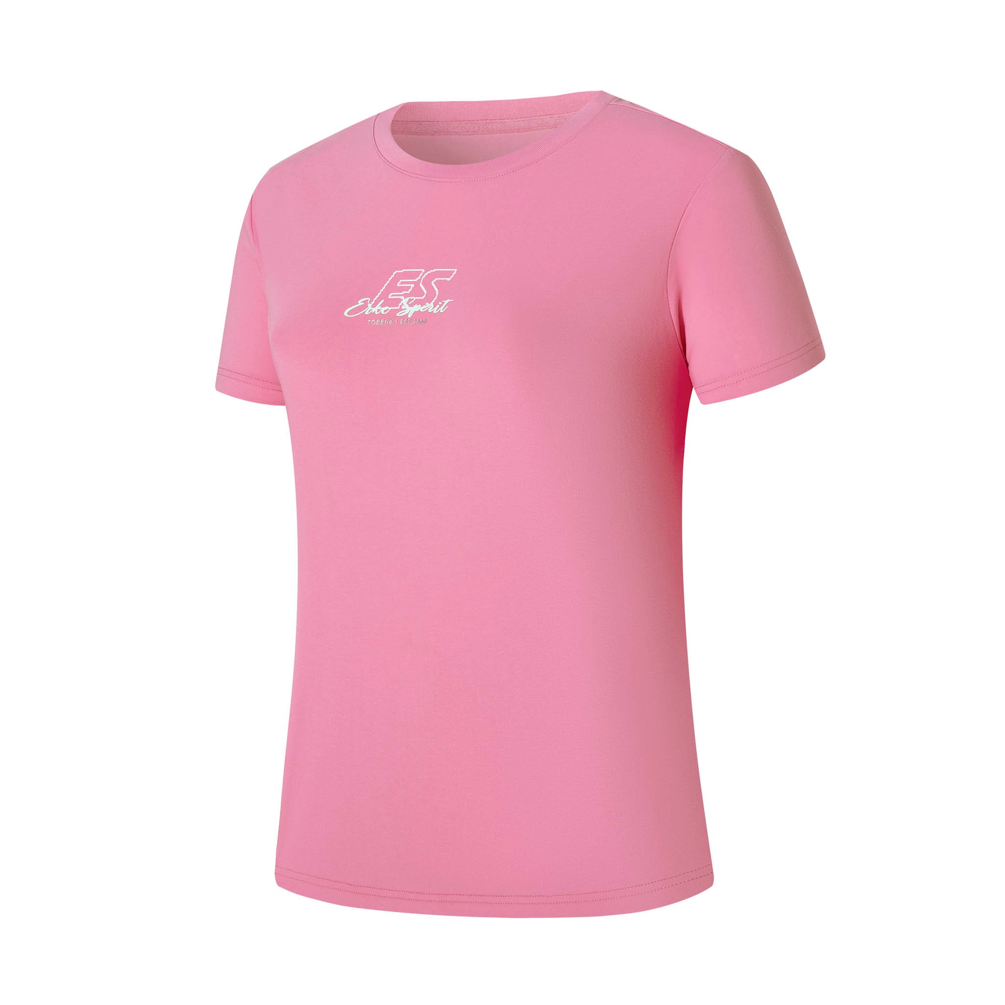 Kadın Bisiklet Yaka T-Shirt - Pembe image