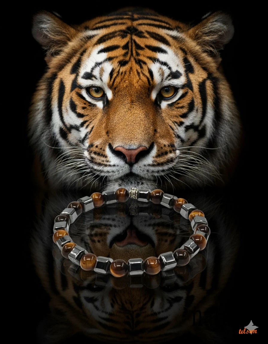 Kaplan Gözü 6mm Doğal Taş Bileklik