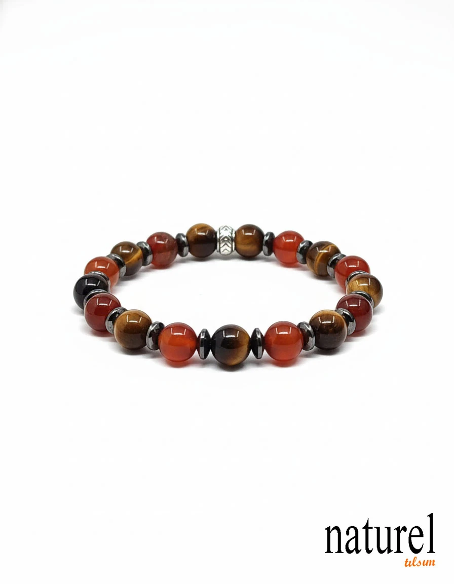 Kaplan Gözü - Akik 8mm Doğal Taş Bileklik