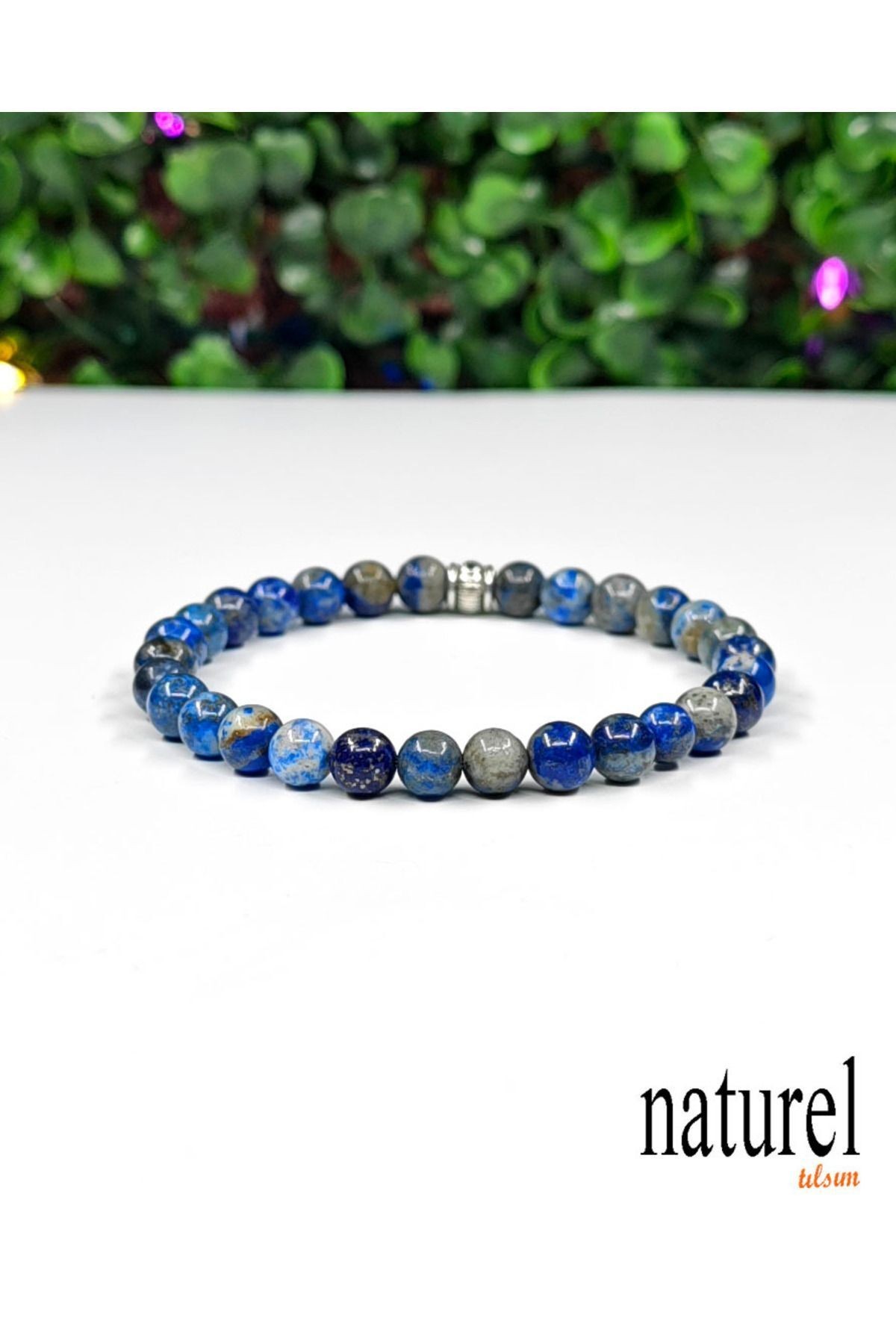 Lapi̇s Lazuli̇ 6mm Doğal Taş Unisex Bileklik 