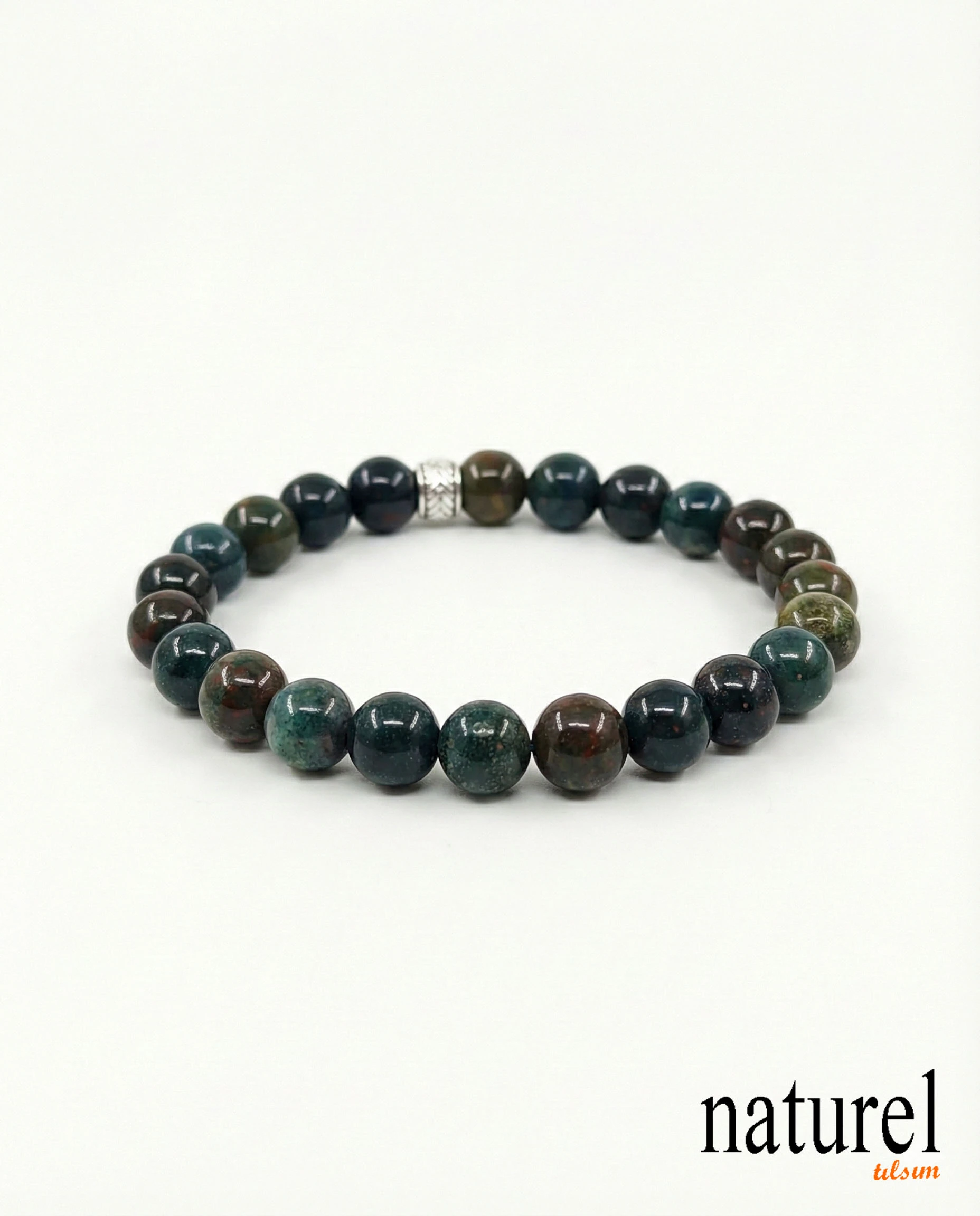 Kan Taşı 8mm Doğal Taş Unisex Bileklik