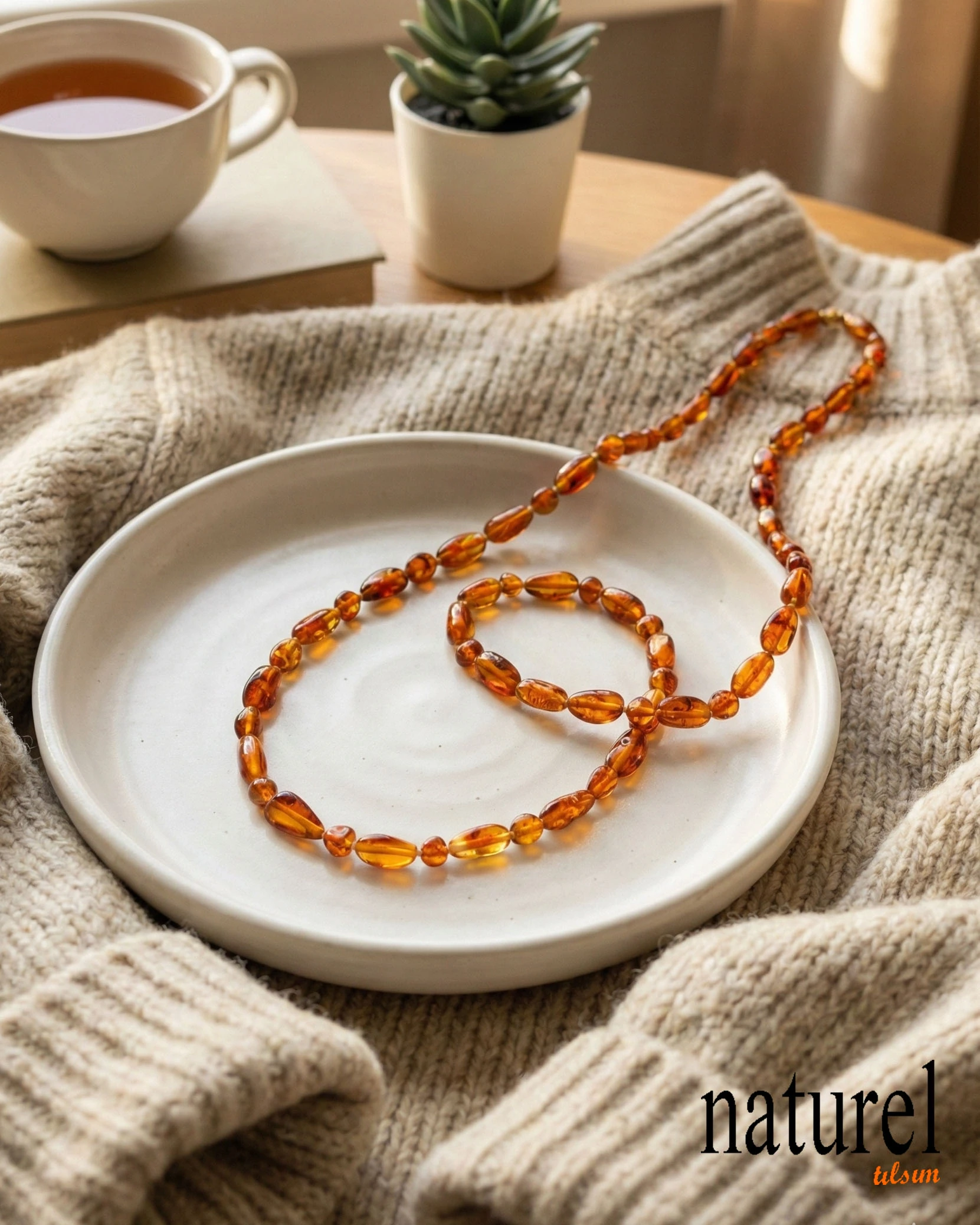 Kehribar Yetişkin Kolye