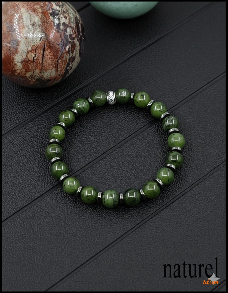 Yeşim 8mm Doğal Taş Bileklik