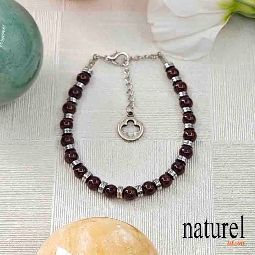 Garnet (Lal) Doğal Taş 6mm Bileklik