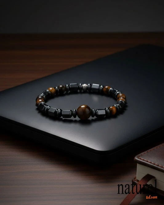 Kaplan Gözü 6mm Doğal Taş Bileklik