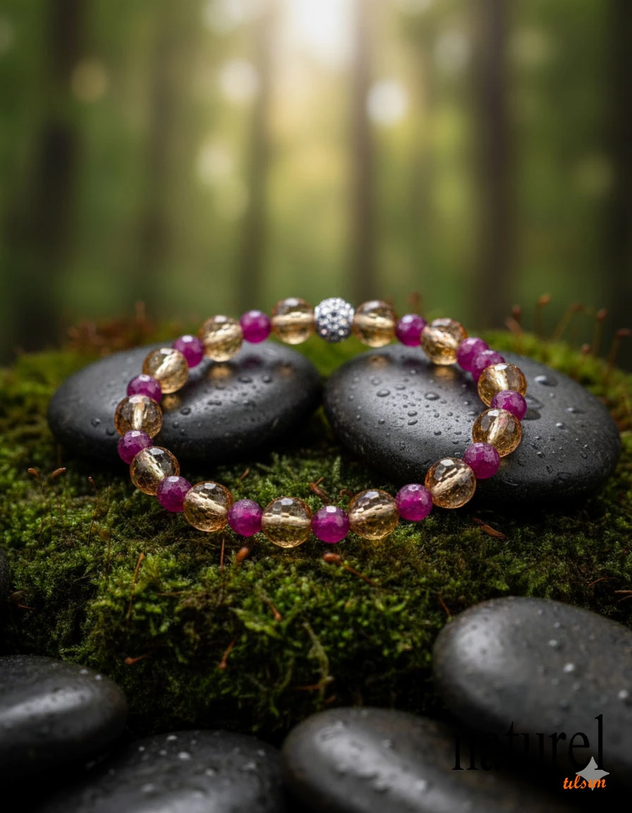 Zultanit & Yakut Doğal Taş Bileklik