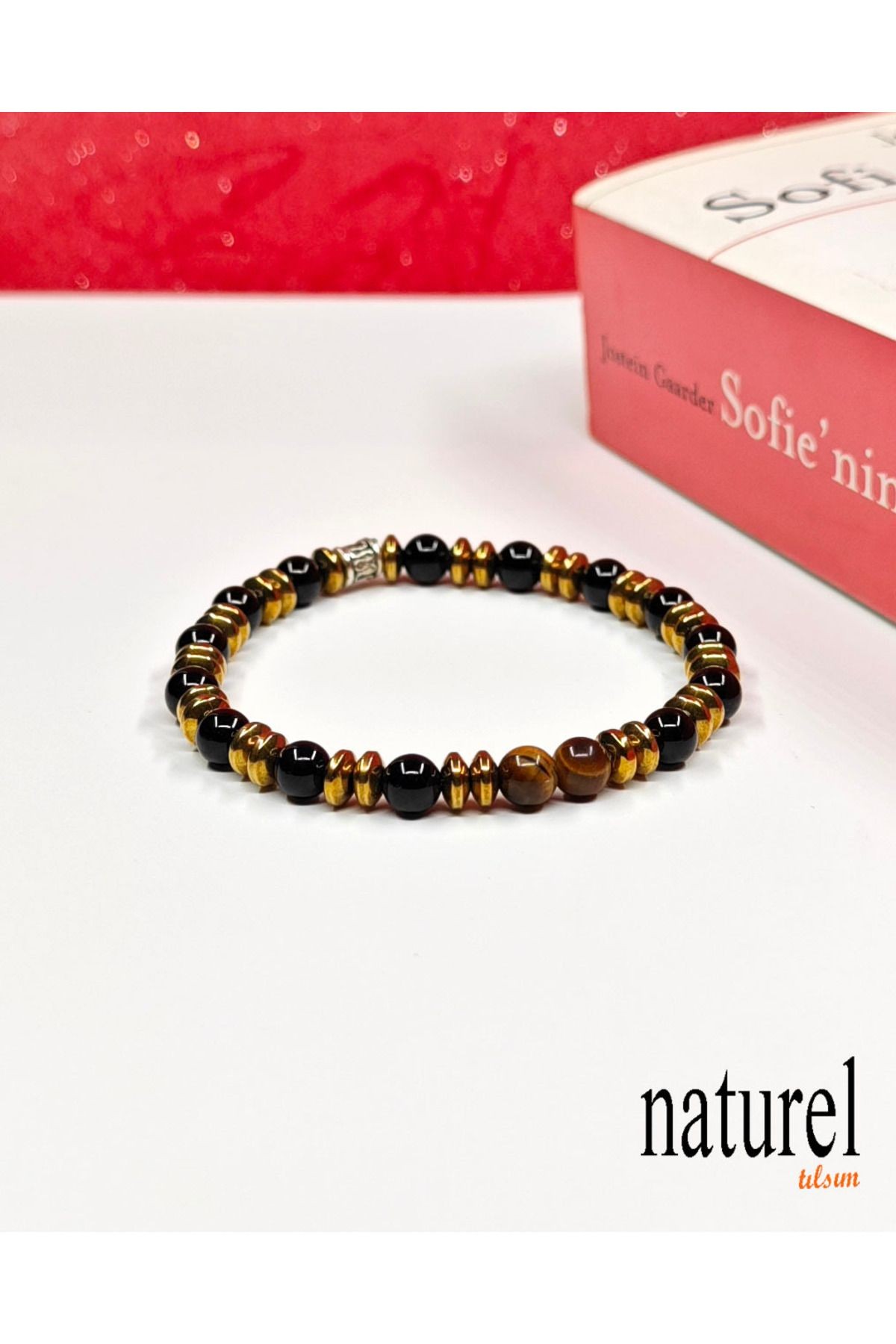Kaplan Gözü - Oniks - Hematit 6mm Unisex Bileklik