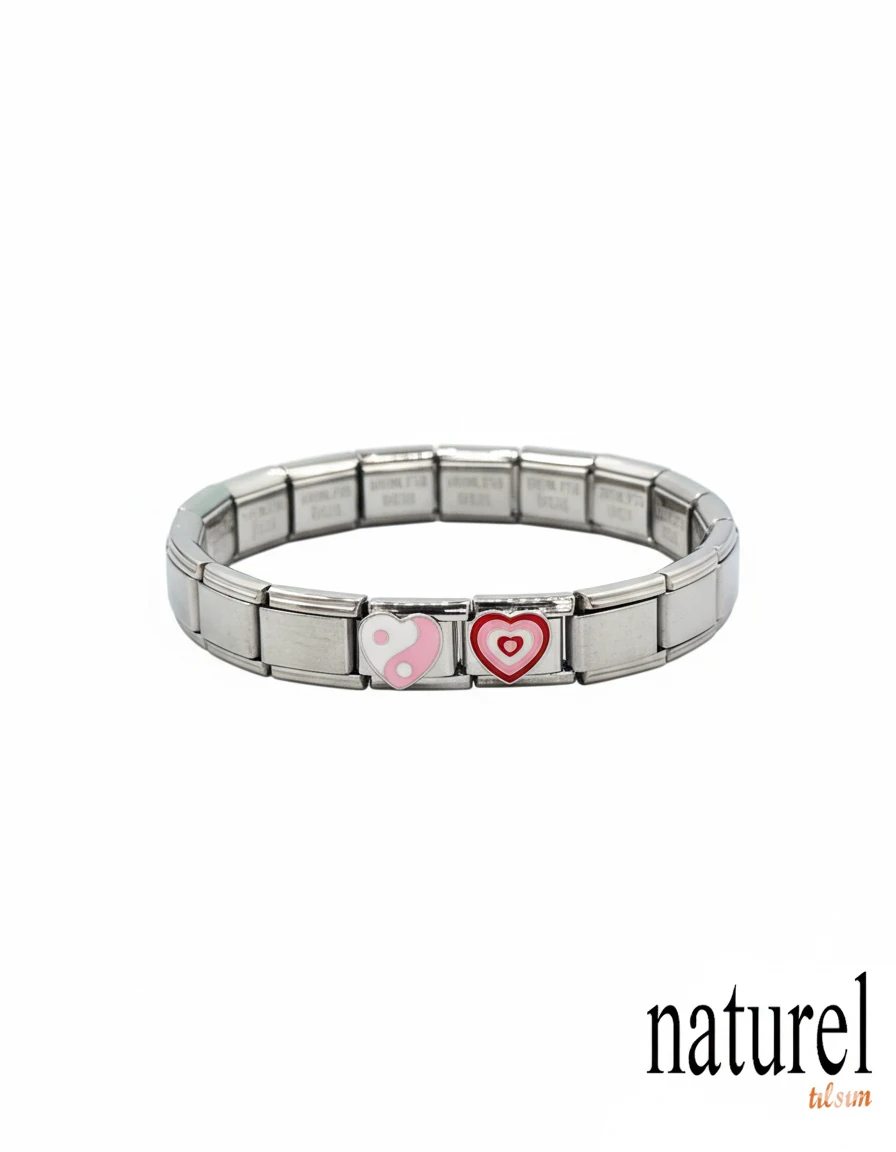 Unisex İtalyan Charm Bileklik Paslanmaz Çelik Bileklik