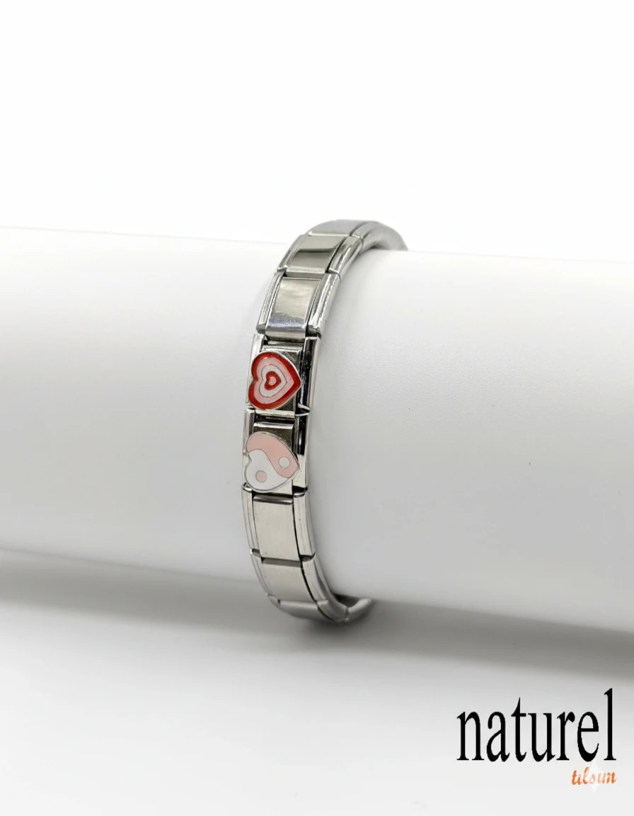 Unisex İtalyan Charm Bileklik Paslanmaz Çelik Bileklik